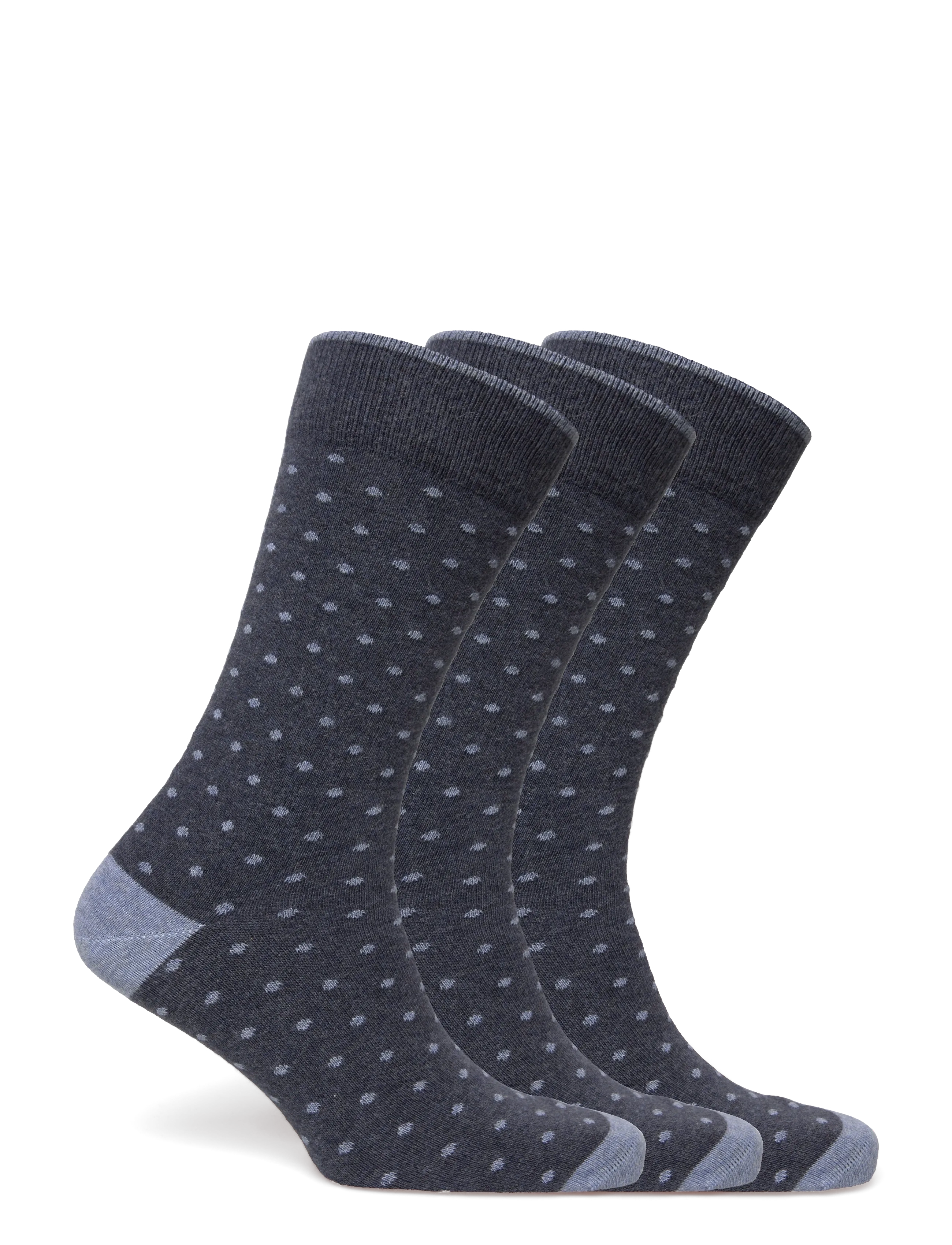 Amanda Christensen - True Dot Sock - lange strømper - navy melange - 1