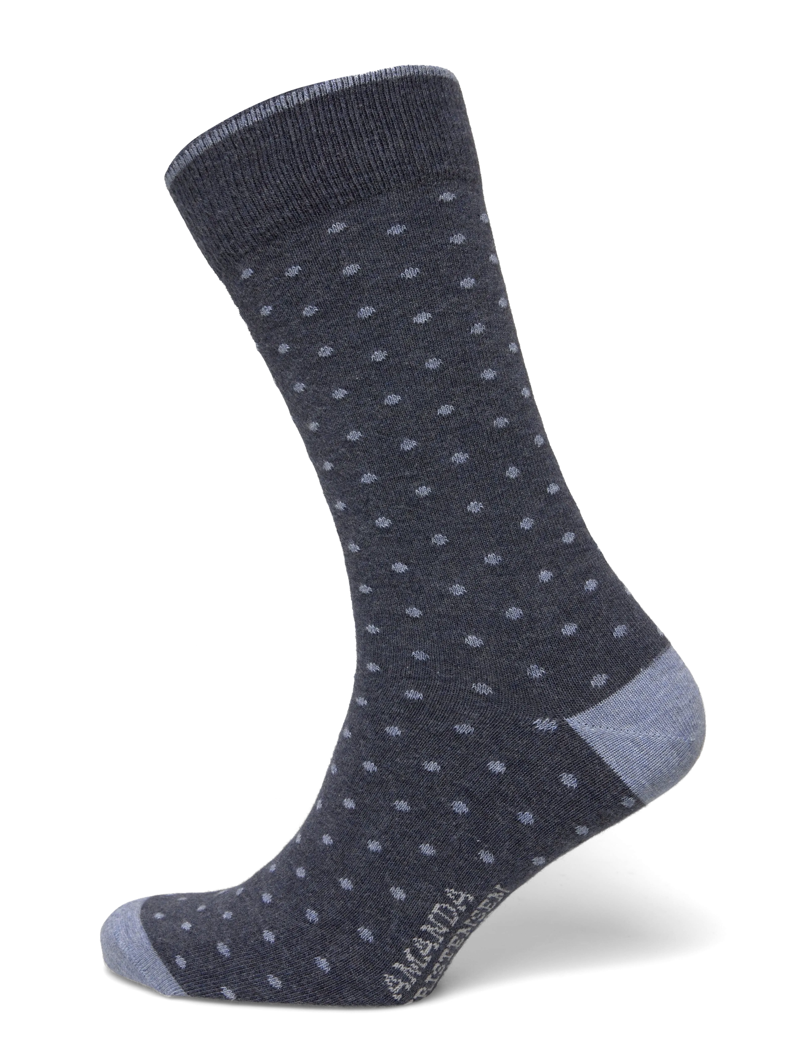Amanda Christensen - True Dot Sock - lange strømper - navy melange - 2