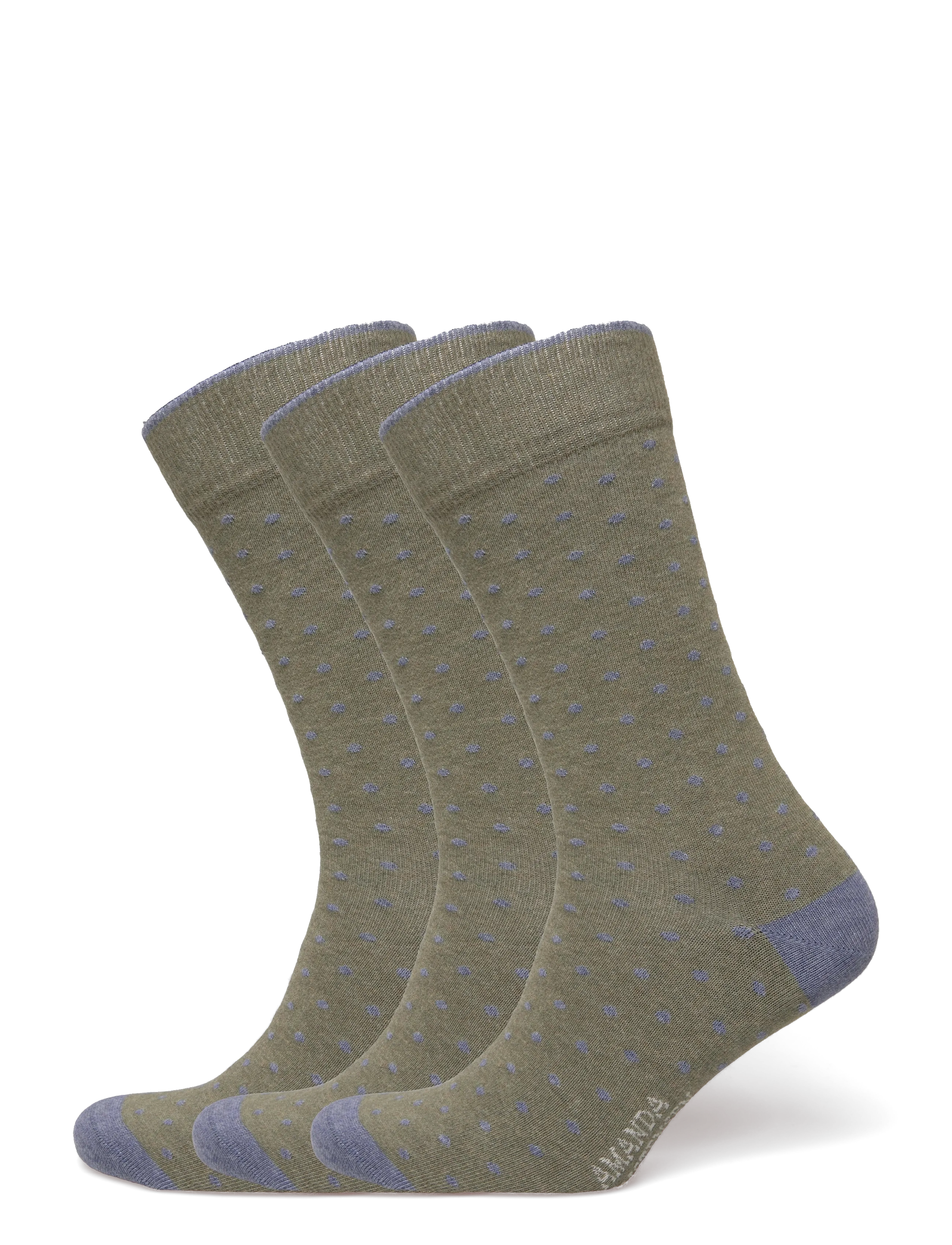 Amanda Christensen True Dot Sock, 43-46, Socks, Khakigrün - Regular Männerswear