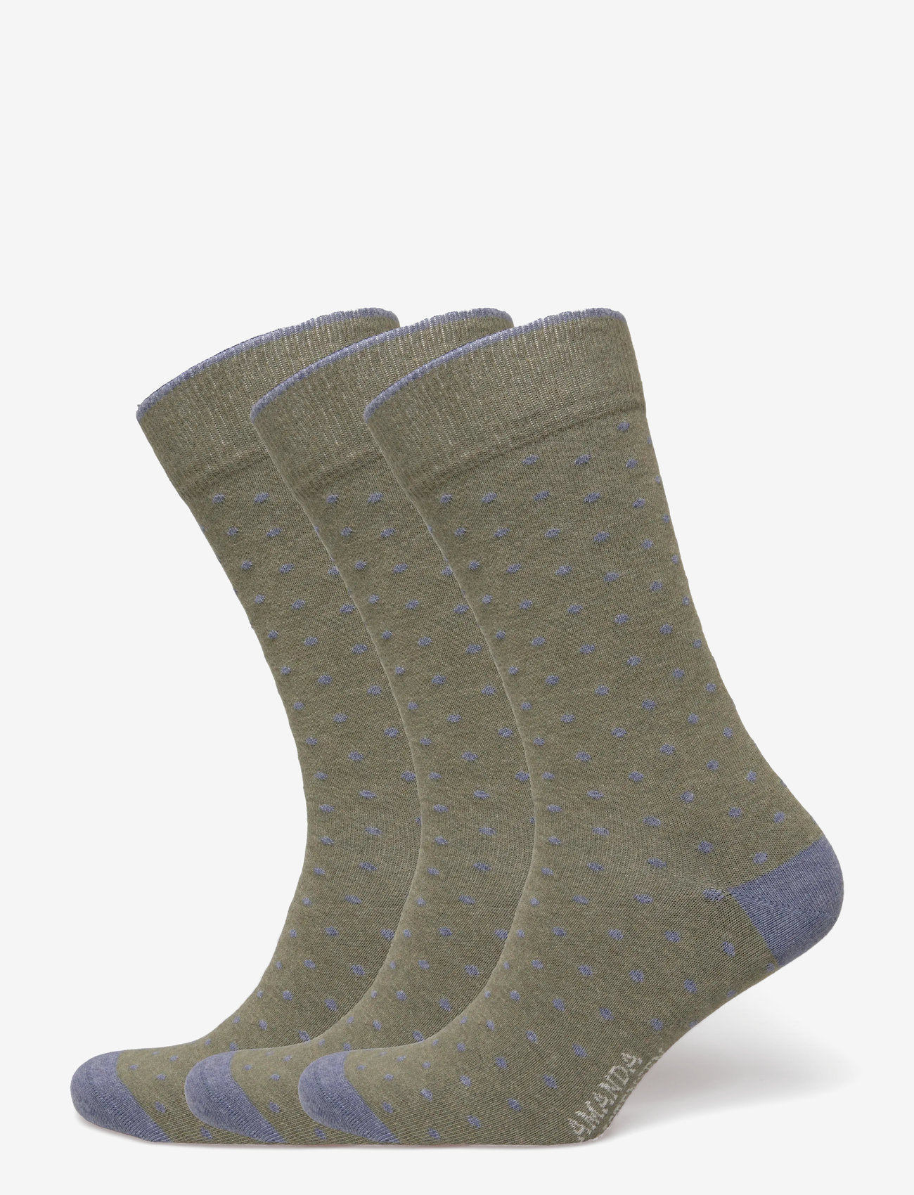 Amanda Christensen - True Dot Sock - crew-socken - olive melange - 0