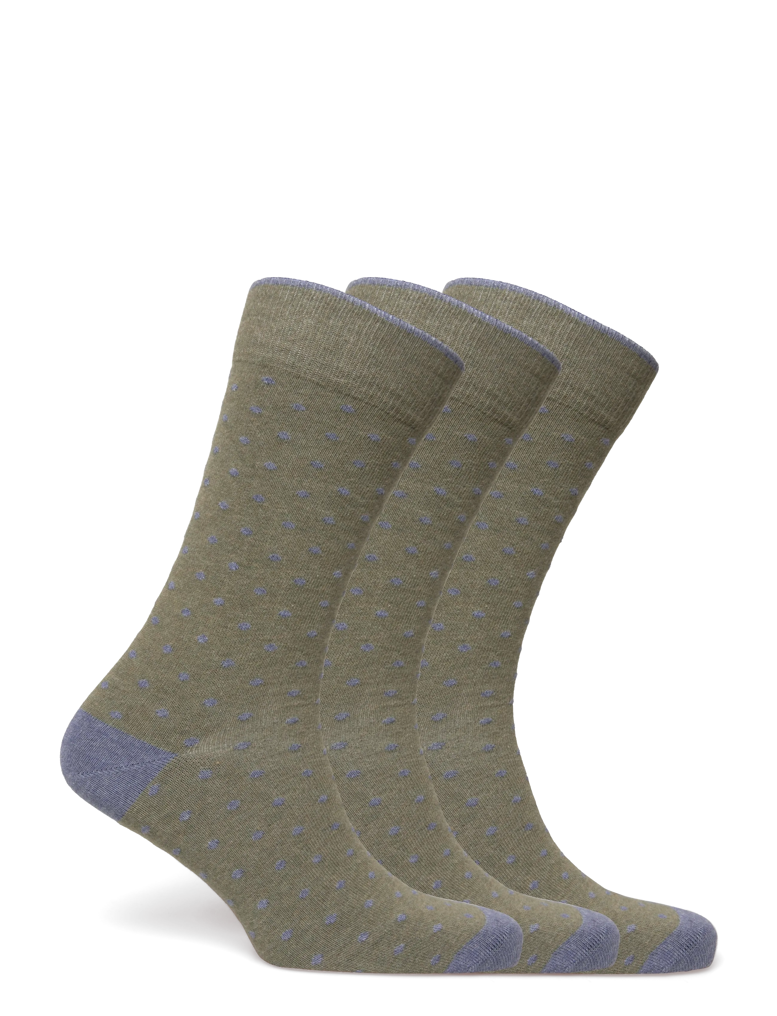 Amanda Christensen - True Dot Sock - lange strømper - olive melange - 1
