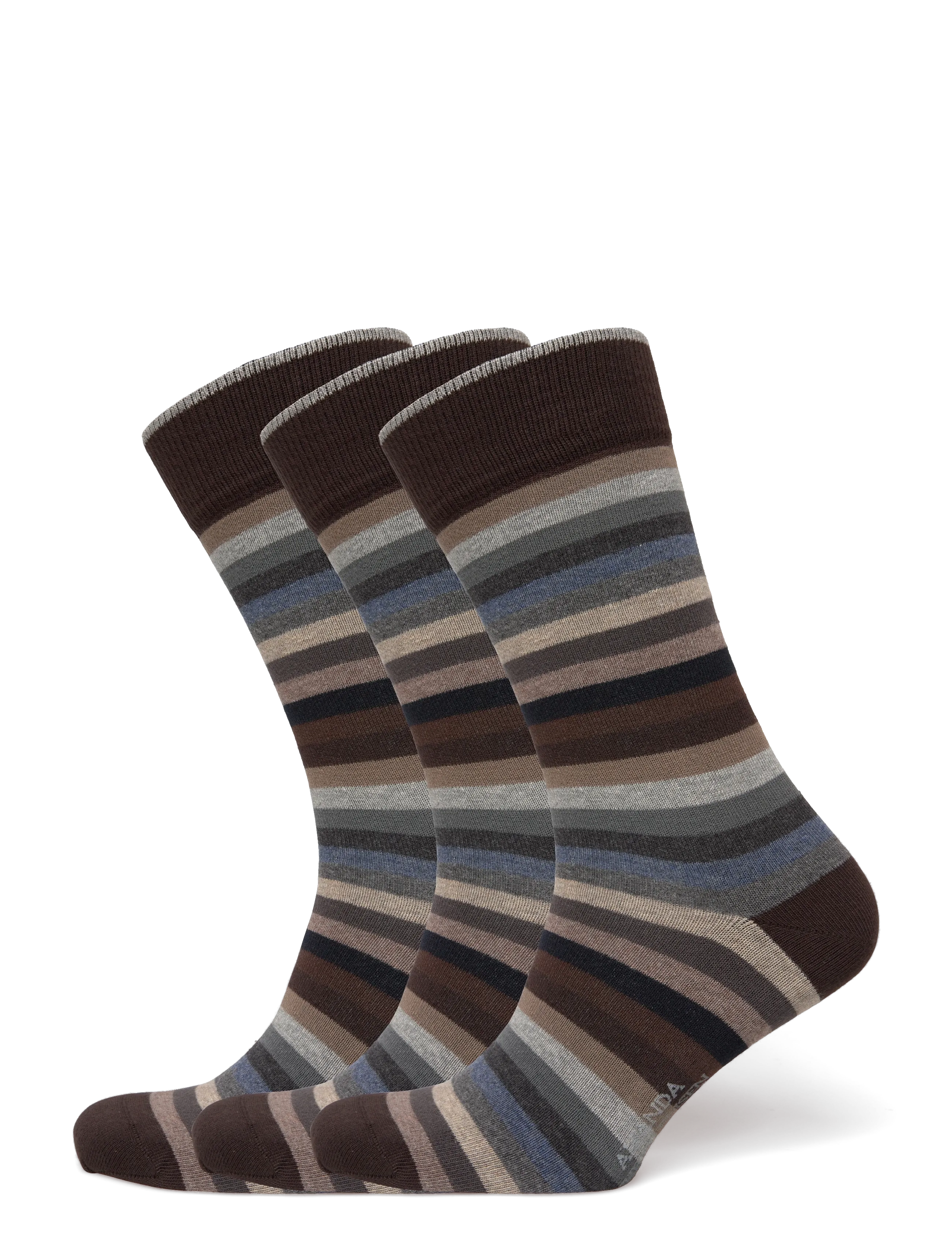 Amanda Christensen True Block Stripe - Sokid - BROWN / multi