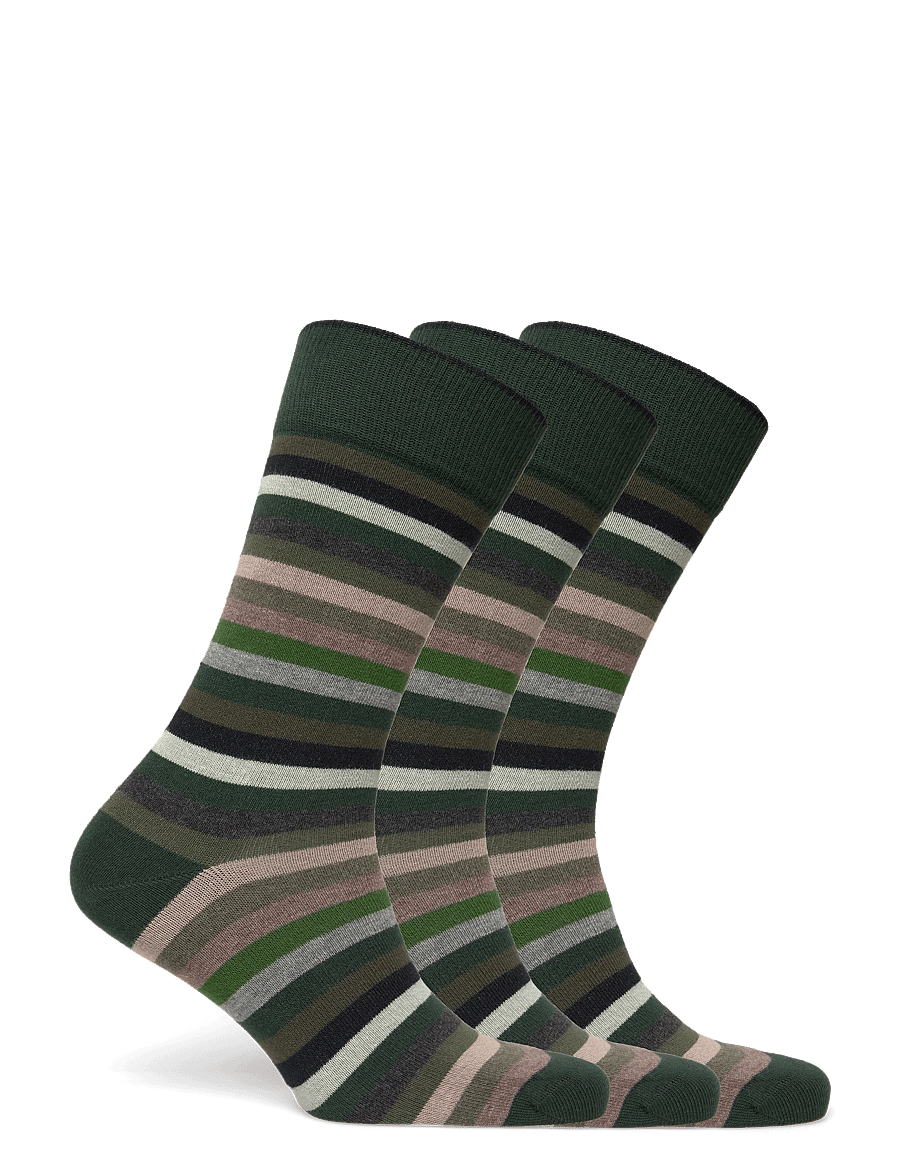 Amanda Christensen - True Block Stripe - crew socks - green - 1