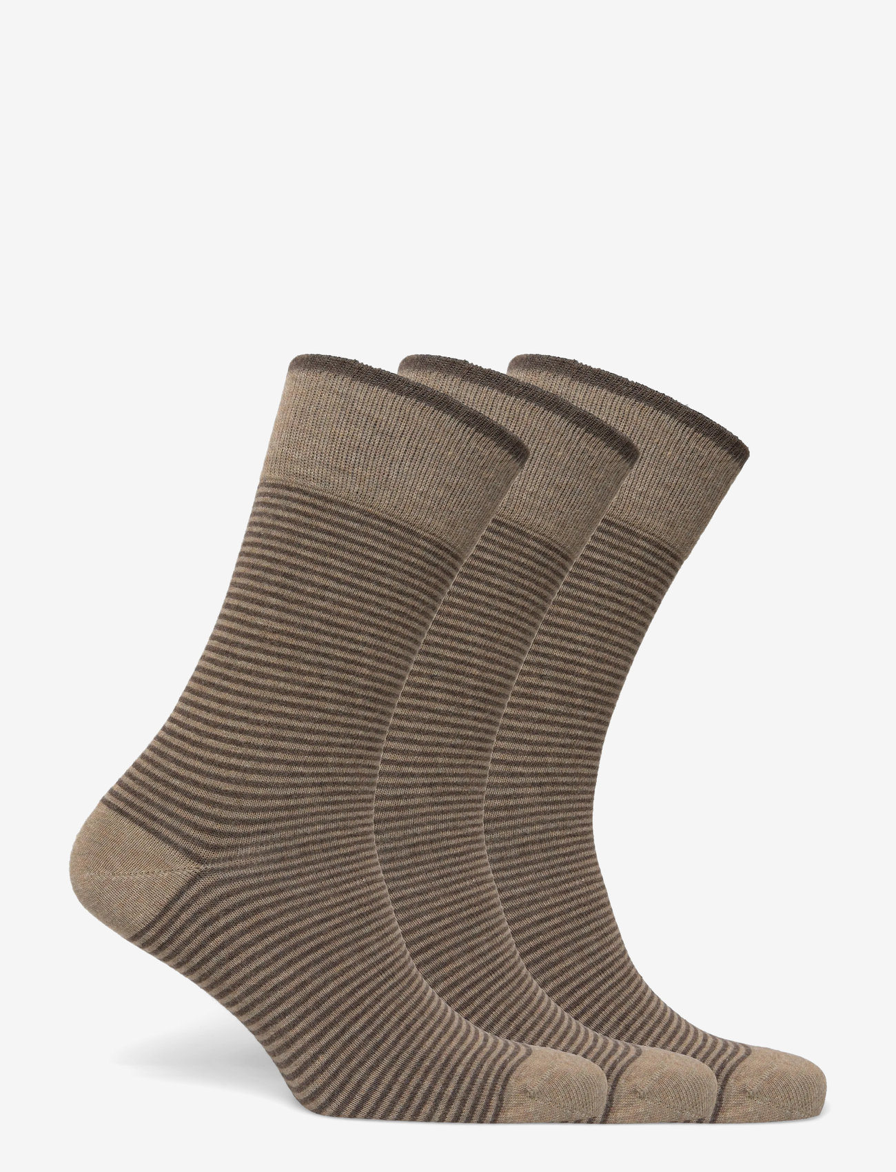 Amanda Christensen - True Stripe Sock - klassikalised sokid - beige melange - 1