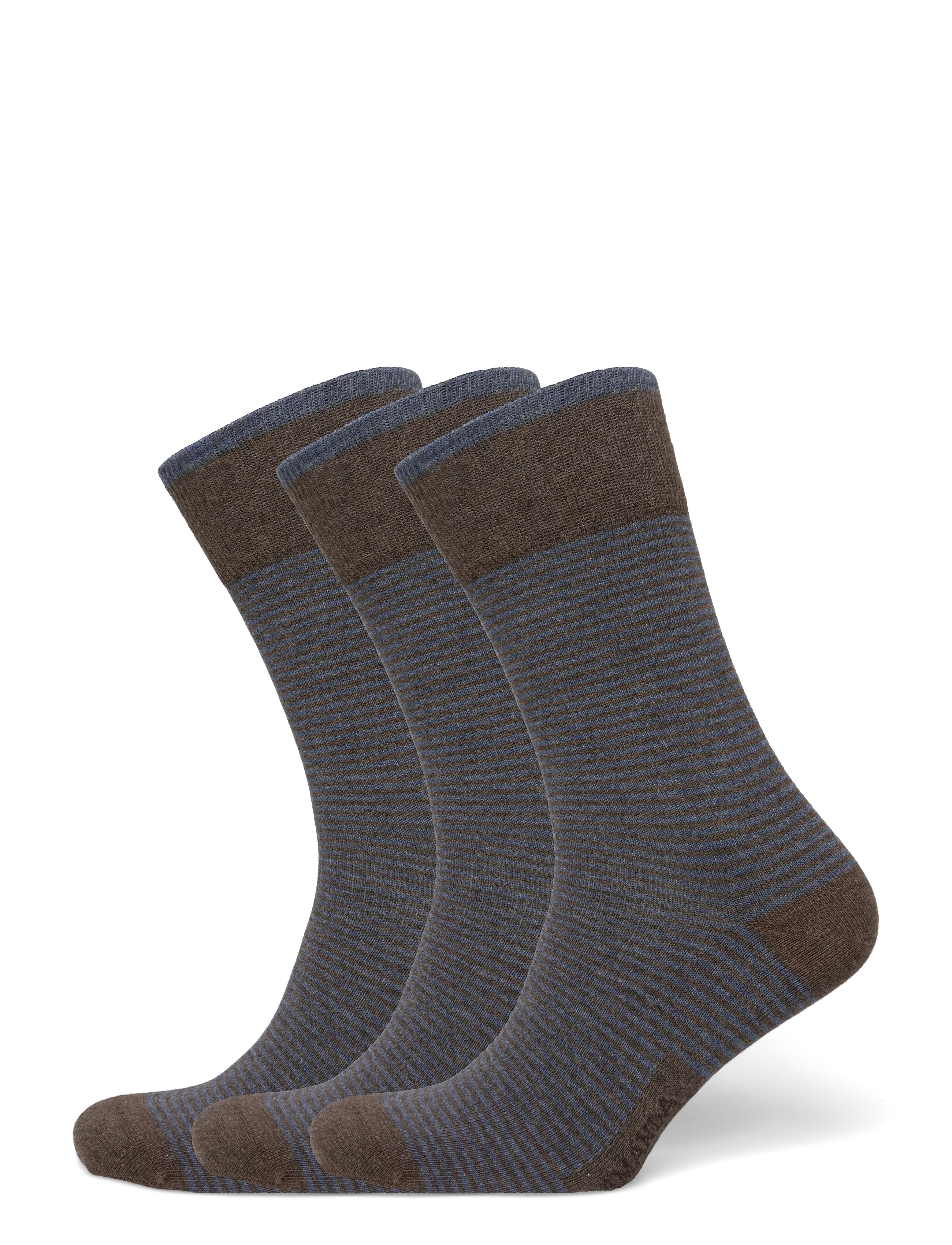 Amanda Christensen True Stripe Sock, 43-46, Socks, Braun - Regular Männerswear