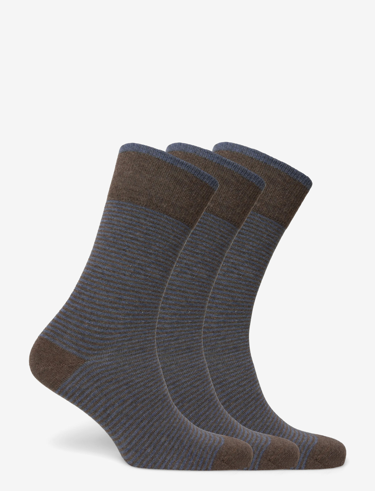 Amanda Christensen - True Stripe Sock - vanliga strumpor - brown melange - 1