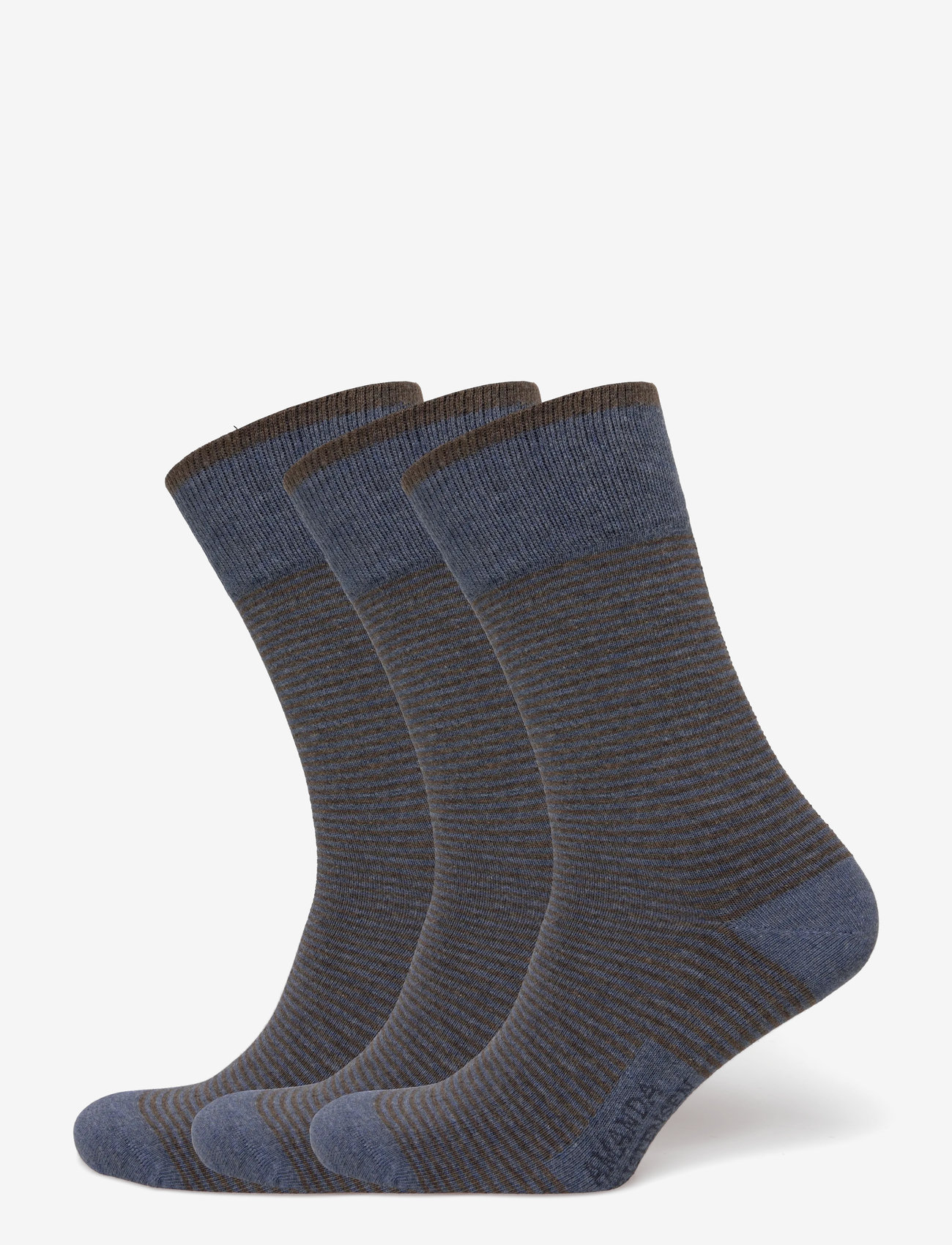 Amanda Christensen - True Stripe Sock - klassikalised sokid - dk blue melange - 0