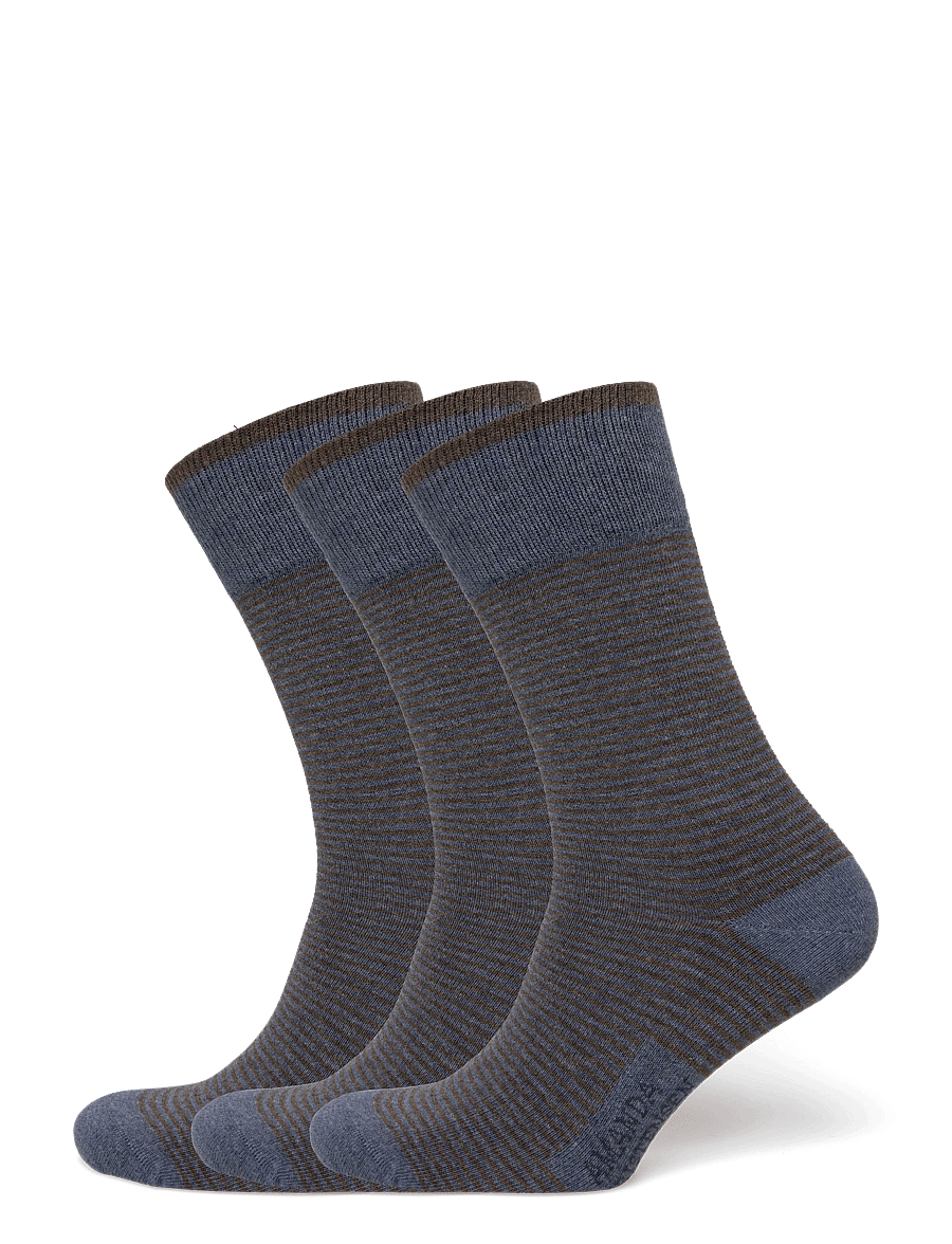 Amanda Christensen - True Stripe Sock - tennissocken - dk blue melange - 0