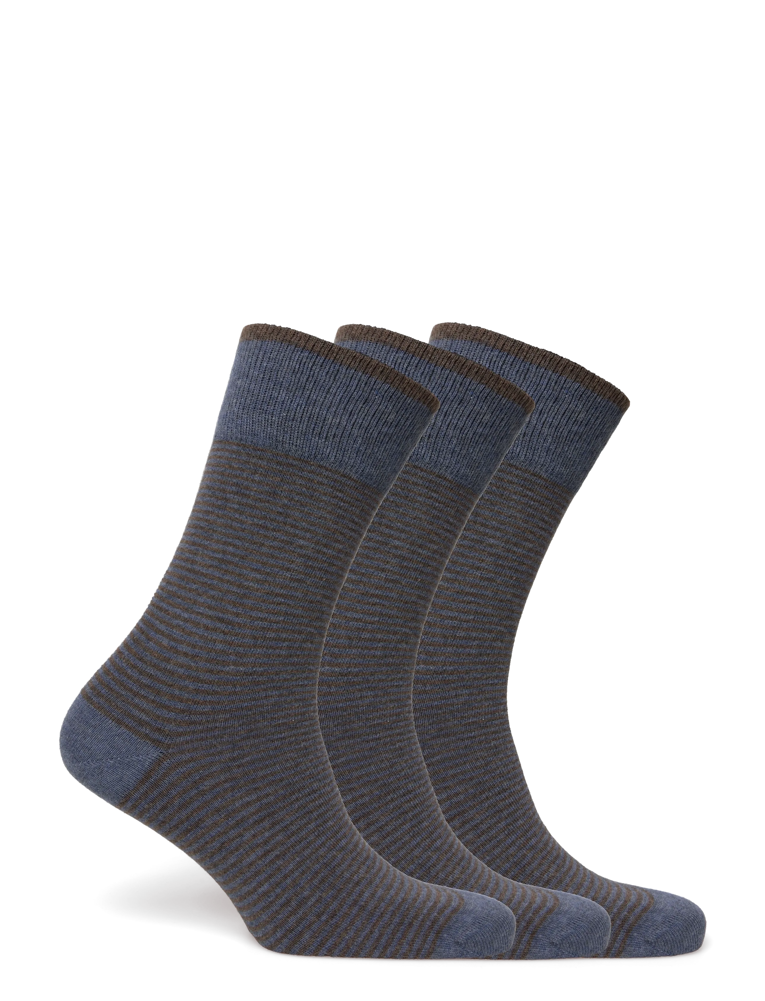 Amanda Christensen - True Stripe Sock - prezenty urodzinowe - dk blue melange - 1