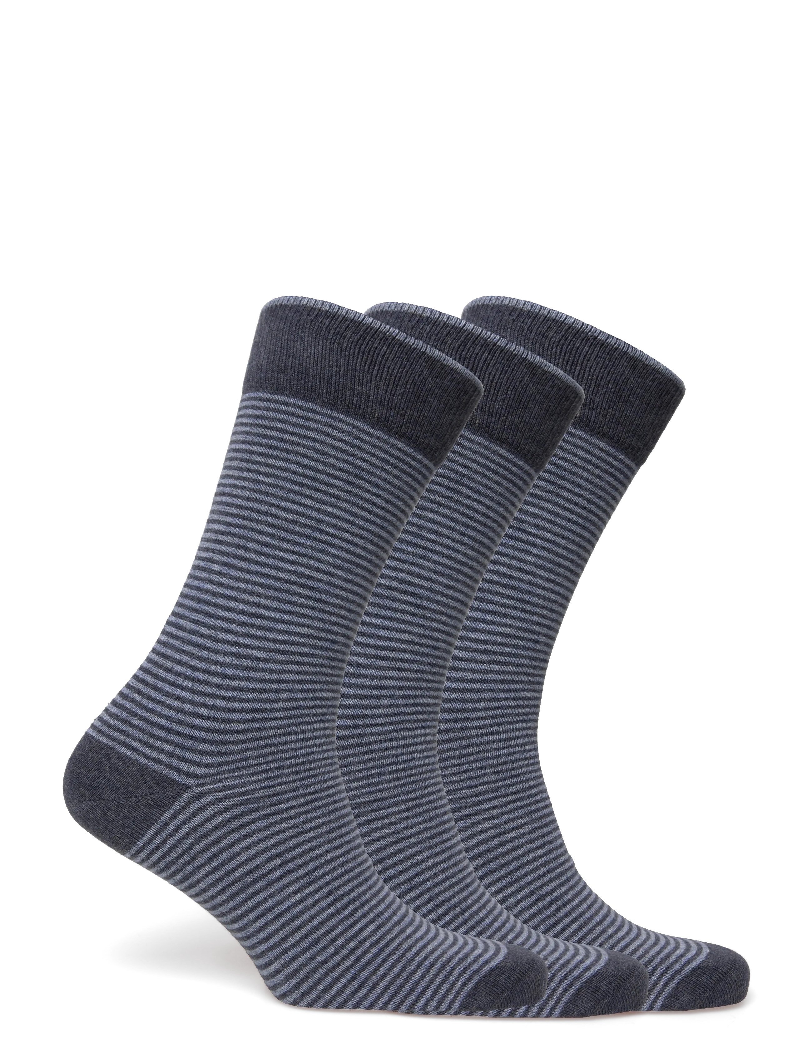 Amanda Christensen - True Stripe Sock - Įprasto ilgio kojinės - navy melange - 1