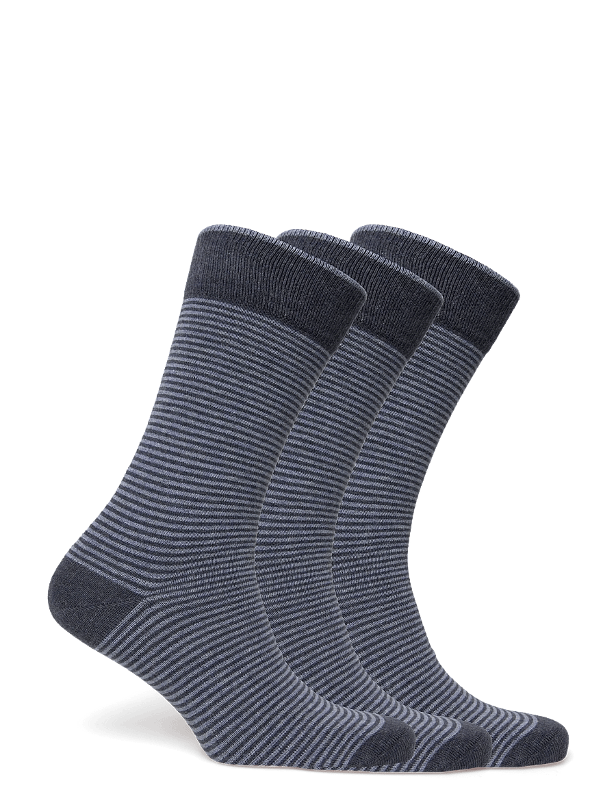 Amanda Christensen - True Stripe Sock - vanliga strumpor - navy melange - 1