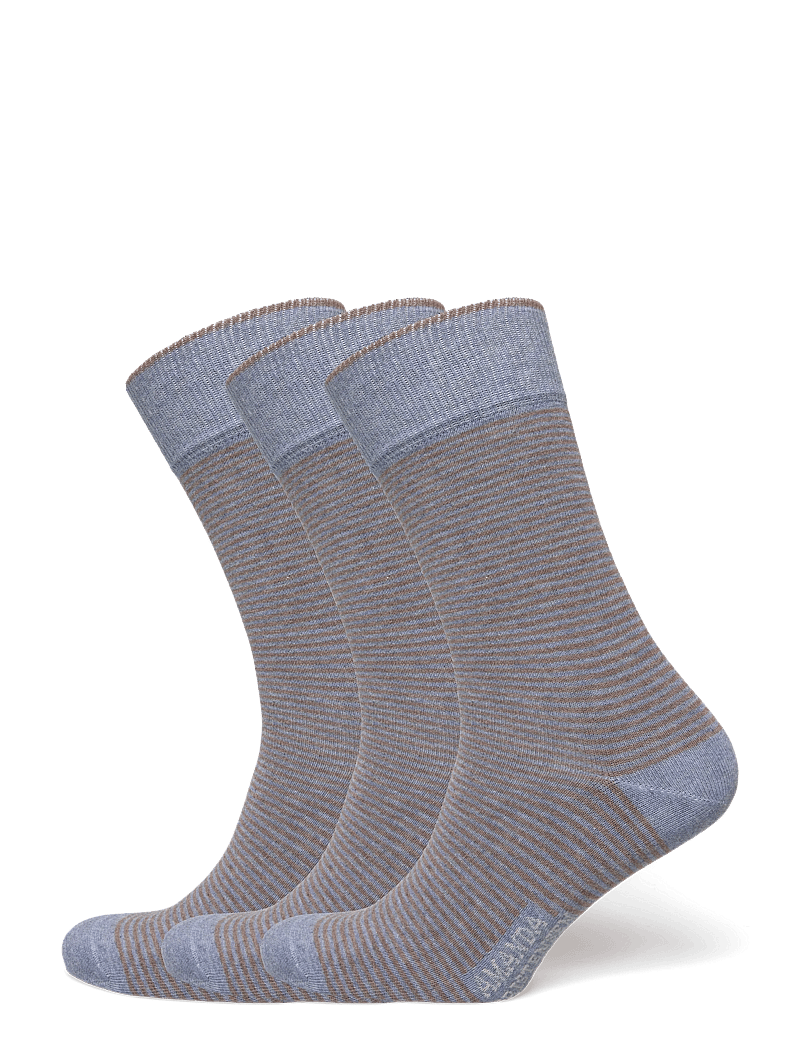 Amanda Christensen - True Stripe Sock - klassikalised sokid - sky blue melange - 0