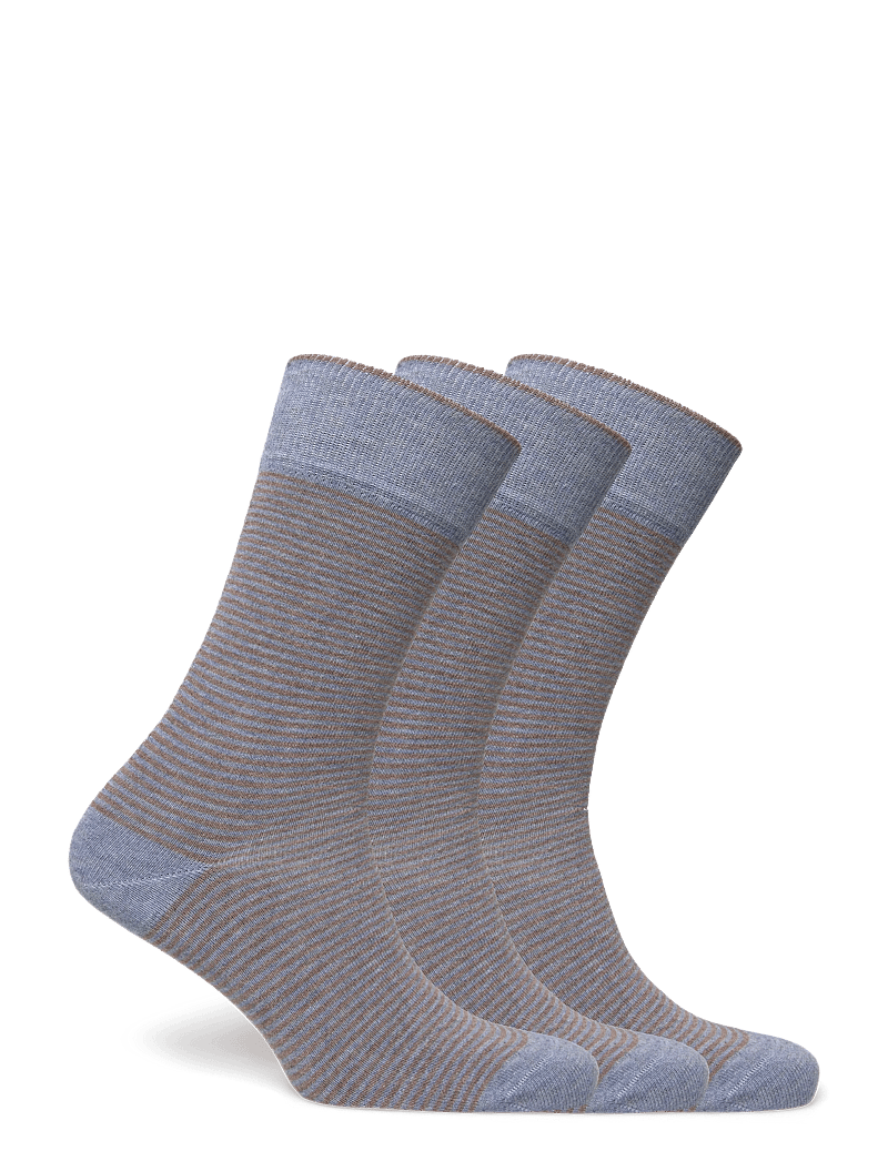 Amanda Christensen - True Stripe Sock - klassikalised sokid - sky blue melange - 1