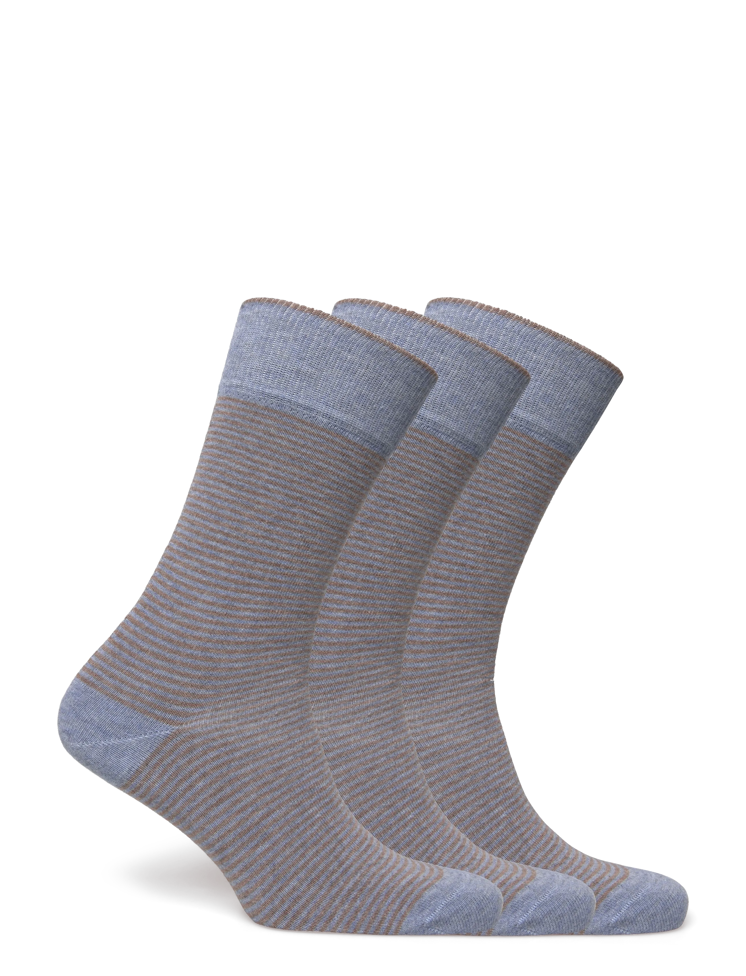 Amanda Christensen - True Stripe Sock - crew-socken - sky blue melange - 1