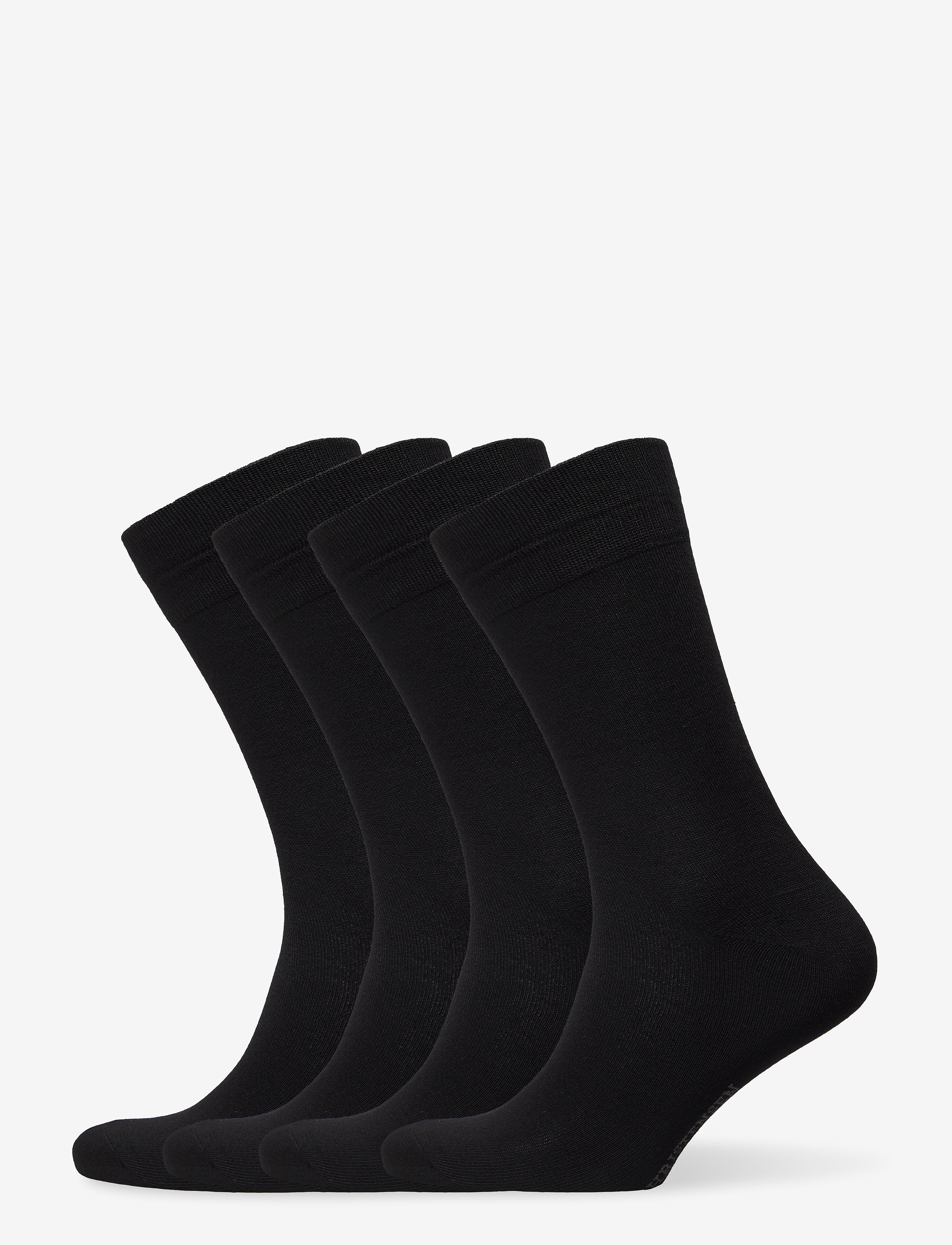 Amanda Christensen Bamboo Crew Sock 4-Pack, Mænd, Bambus Crew Sokker 4-Pak, Sort, Str: 39-42