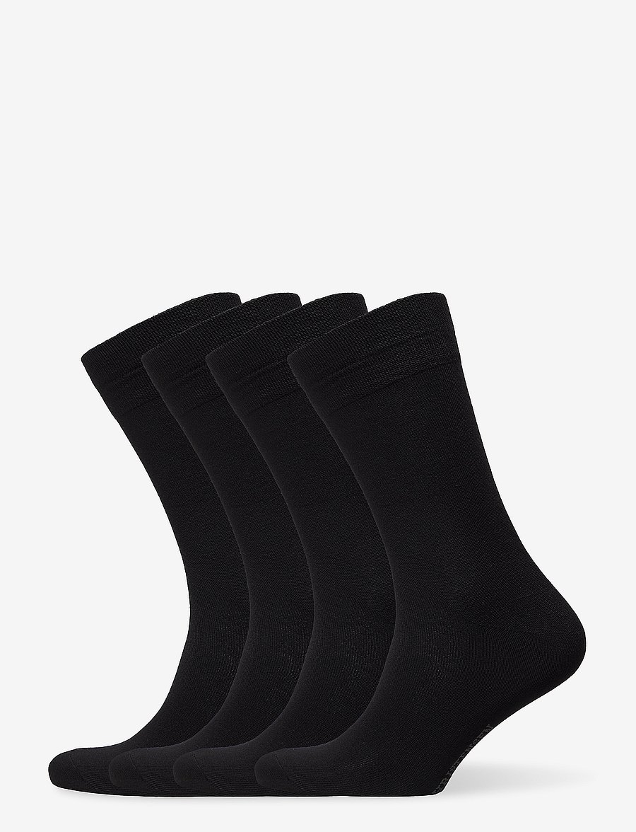 Amanda Christensen - Bamboo Crew Sock 4-pack - crew-socken - black - 0