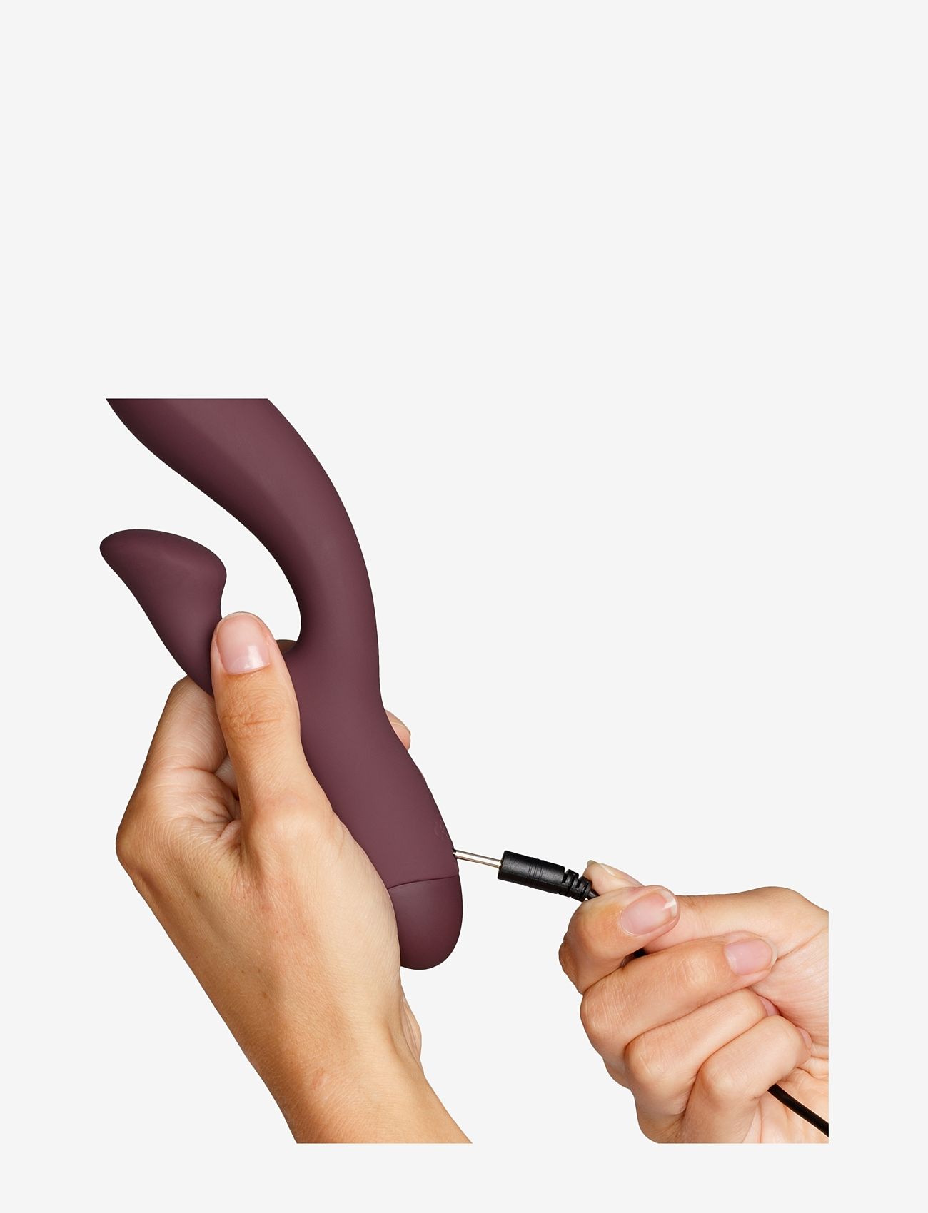 Amaysin - Amaysin Curvy Rechargeable Rabbit Vibrator - vibraattorit - bordeaux - 5