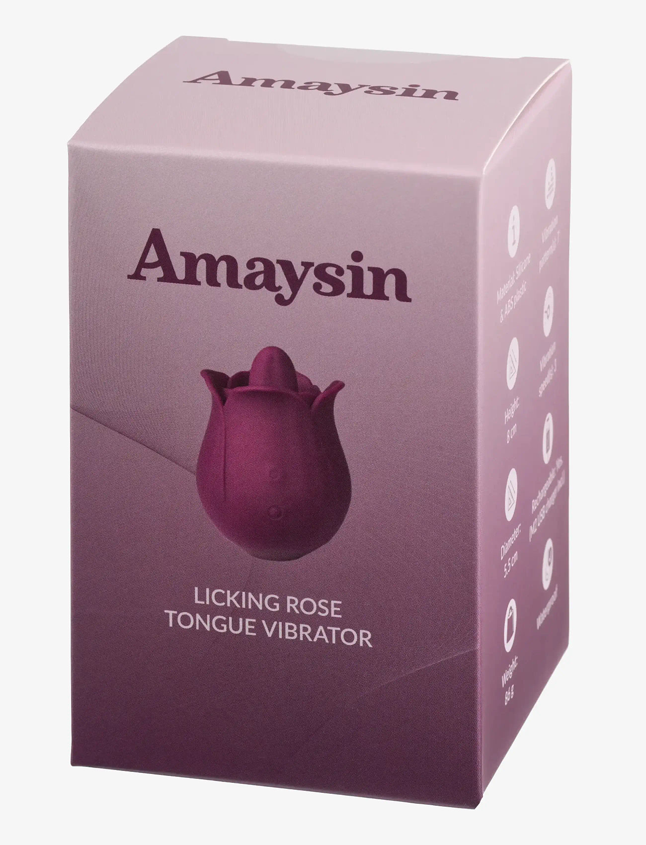 Amaysin - Amaysin Licking Rose Vibrator - laveste priser - bordeaux - 3