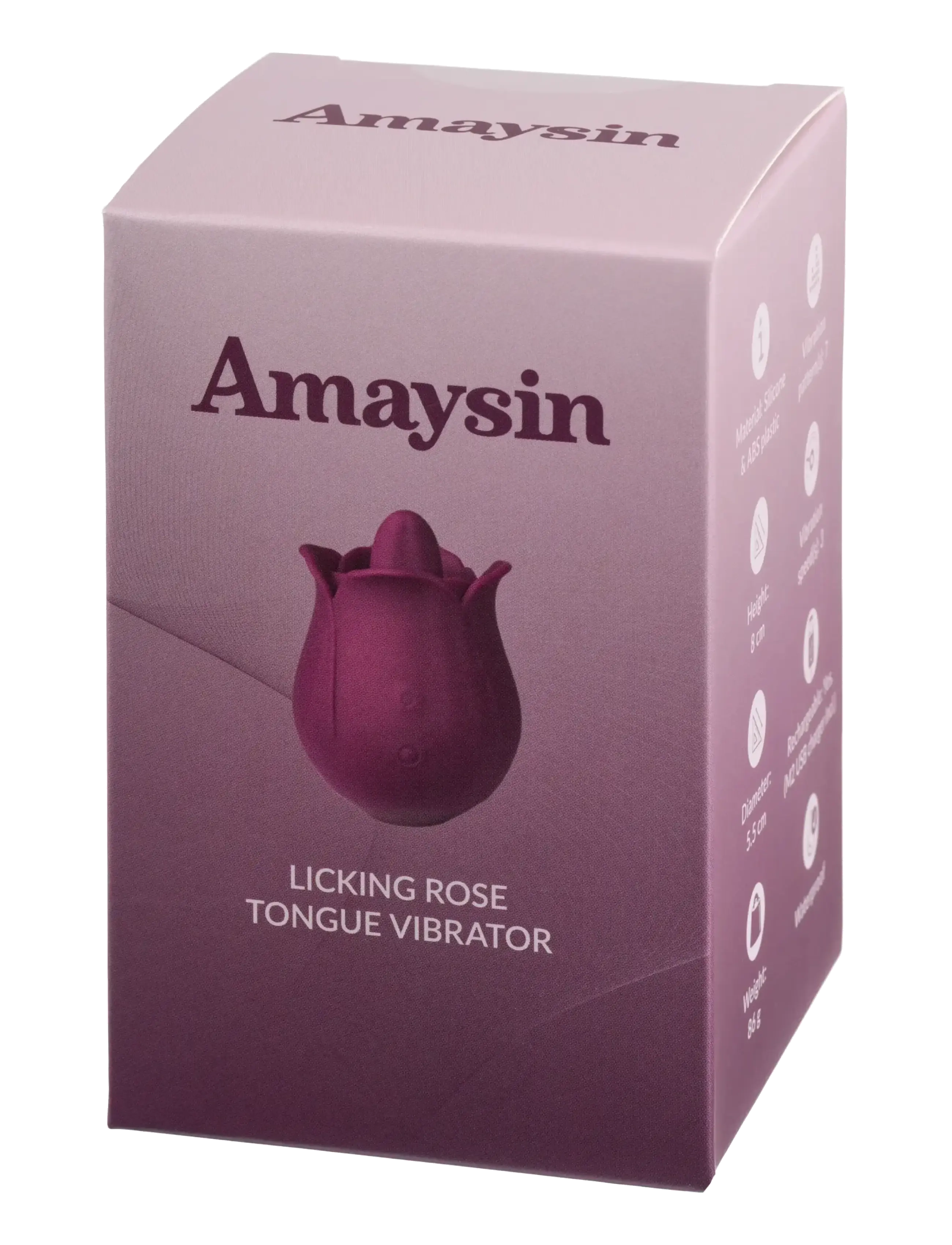 Amaysin - Amaysin Licking Rose Vibrator - sex & intimitet - bordeaux - 3