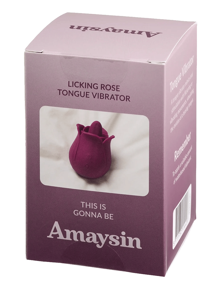 Amaysin - Amaysin Licking Rose Vibrator - vibratorer - bordeaux - 4