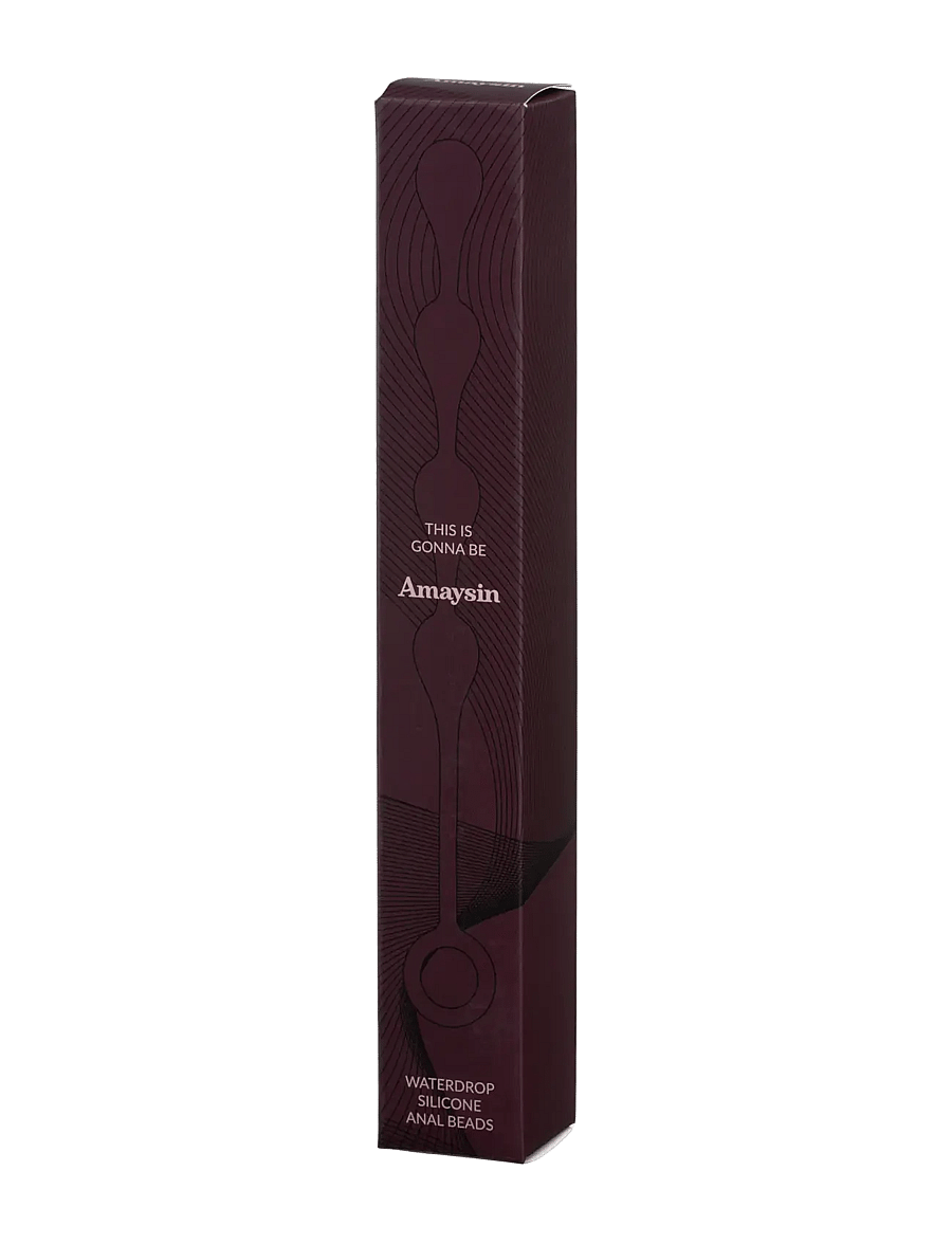 Amaysin - Amaysin Waterdrop Silicone Anal Beads - sex & intimacy - bordeaux - 4
