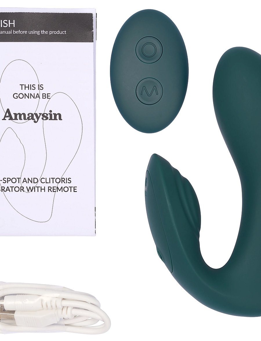 Amaysin - Amaysin G-spot and Clitoris Vibrator with Remote - sex & intimacy - green - 0