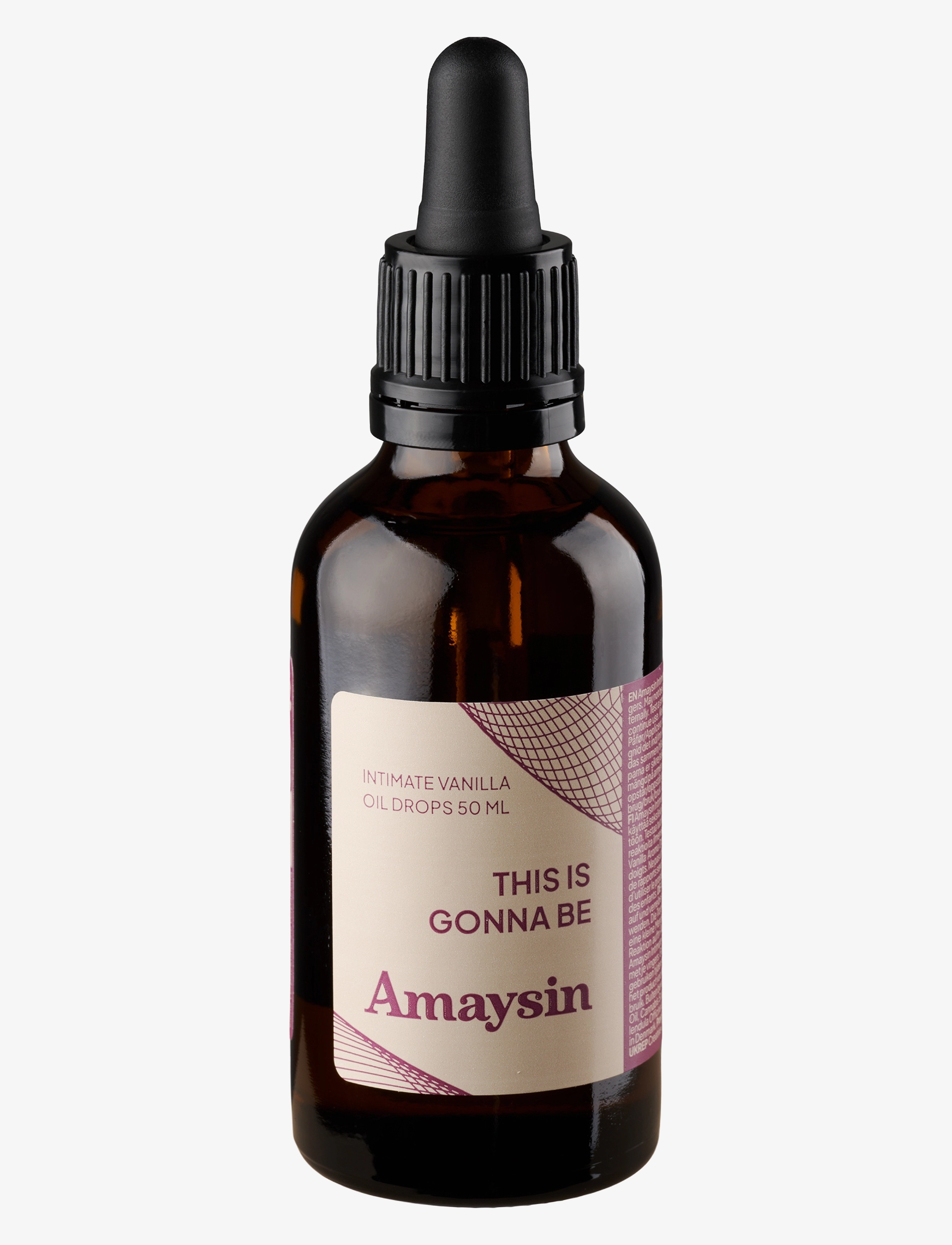 Amaysin Amaysin Intim Vanilje Oliedråber 50 ml - Kroppsolja - BORDEAUX / clear