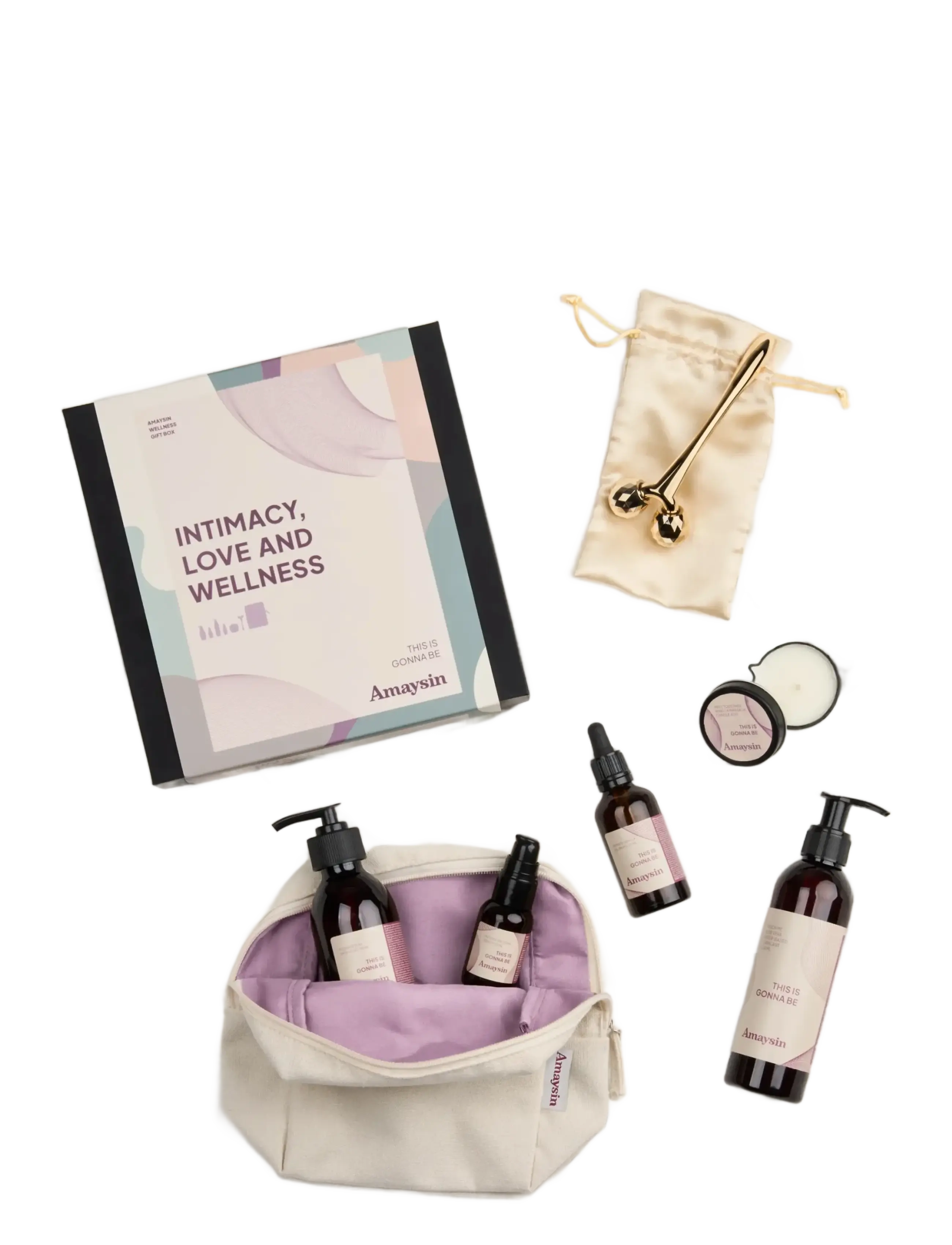 Amaysin Amaysin Wellness Pleasure Box - Glidmedel & Oljor - LIGHT BROWN / clear