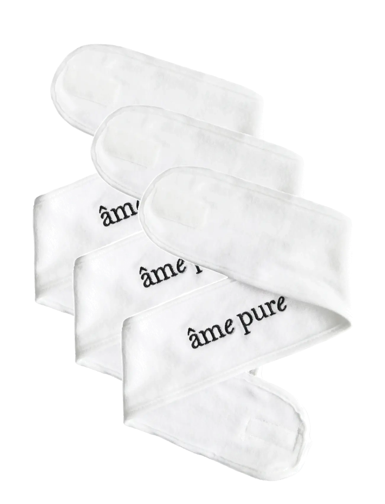 âme pure 3 X Spa Headbands Hairband For Spa Treatments And Makeup, Skincare Tilbehør, Hvid, Str: 3 PCS
