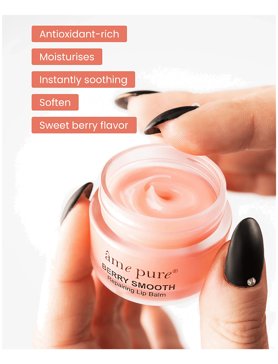 âme pure - BERRY SMOOTH Lip Balm - Moisturizing Treatment for Dry Lips - huulepalsamid - pink - 3