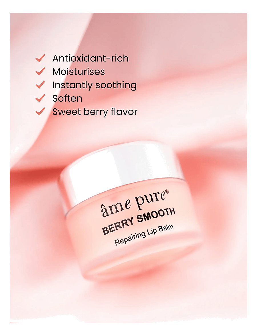 âme pure - BERRY SMOOTH Lip Balm - Moisturizing Treatment for Dry Lips - huulepalsamid - pink - 4