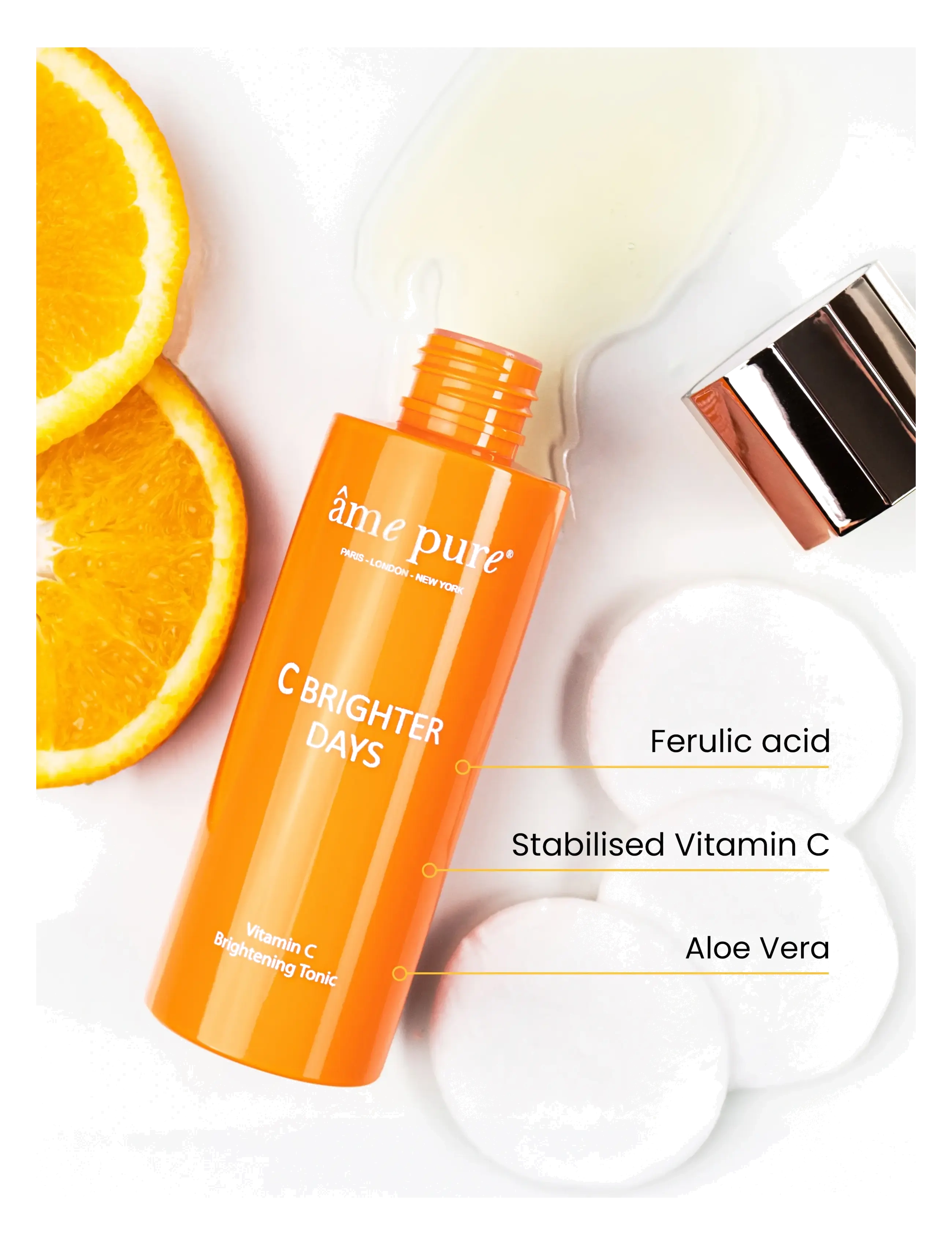 âme pure - C-Brigther Days - Vitamin C Fruit Extracts Brightening Toner - fugtgivende tonere - orange - 3