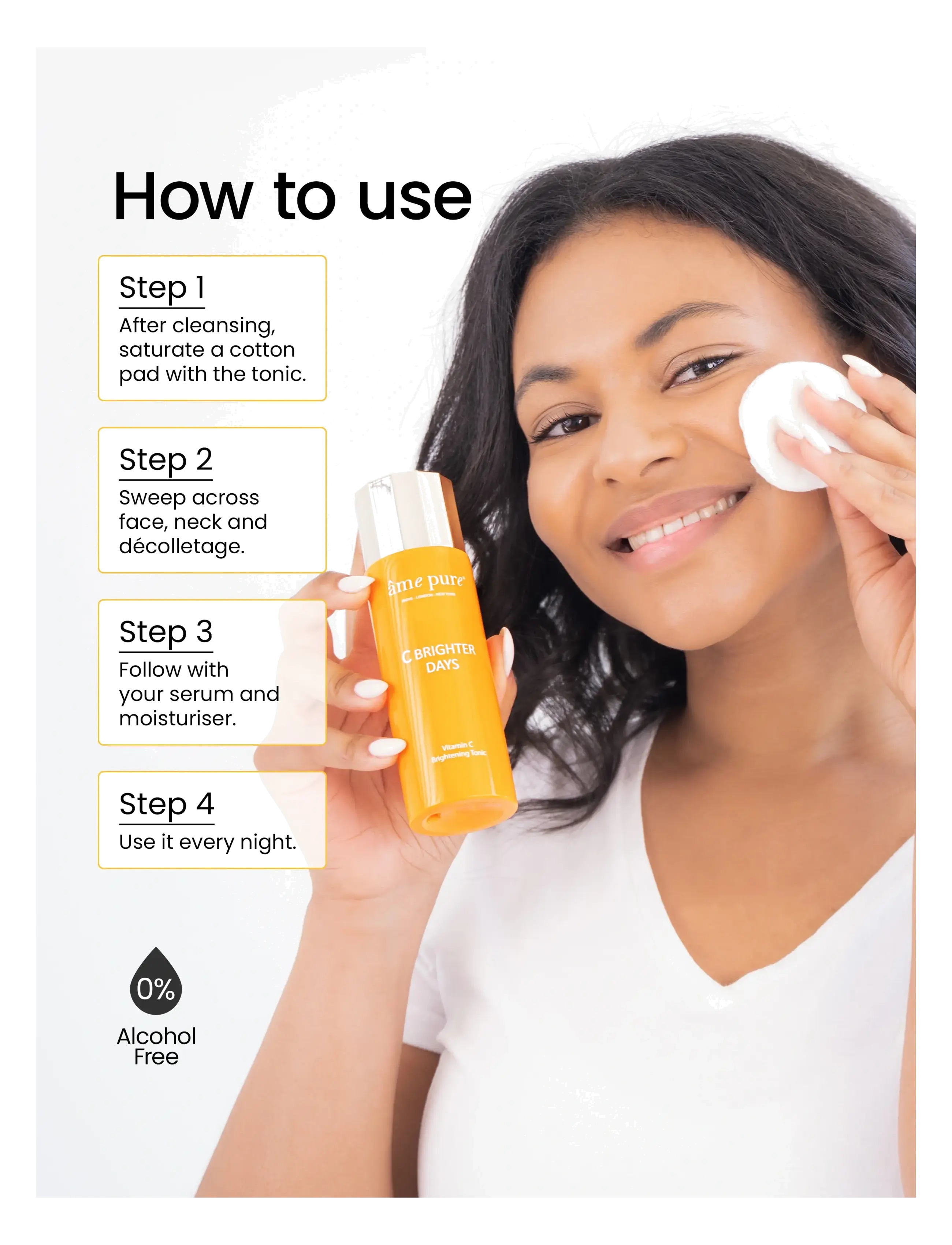 âme pure - C-Brigther Days - Vitamin C Fruit Extracts Brightening Toner - fugtgivende tonere - orange - 4