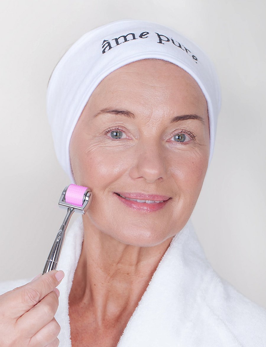 âme pure - CIT Face Roller 0.5 mm - Microneedling Derma Roller for Face - silver-pink - 2