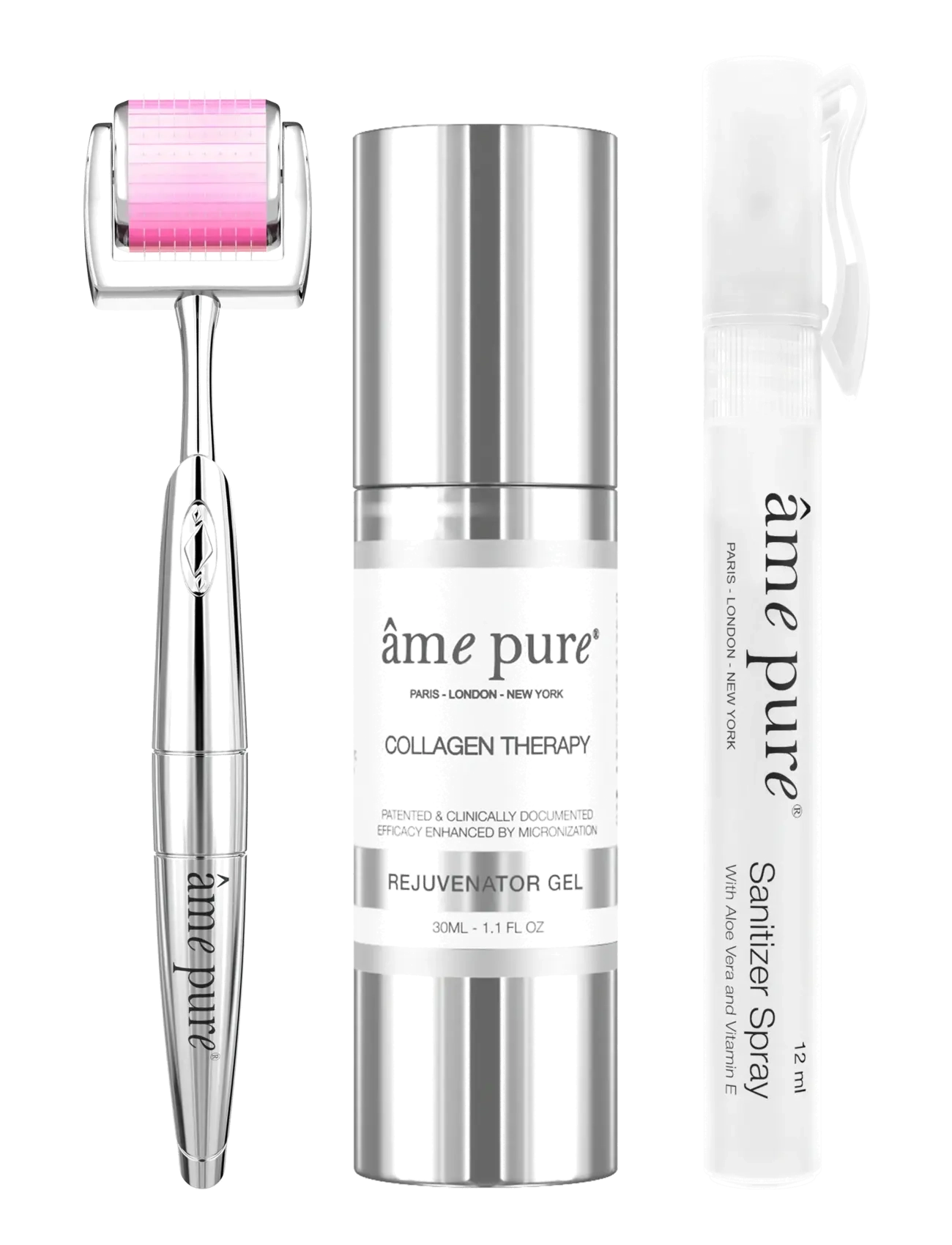 âme pure Cit Face Roller Basic Microneedling Derma Roller Kit, Serum, Hvid, Str: ONE SIZE