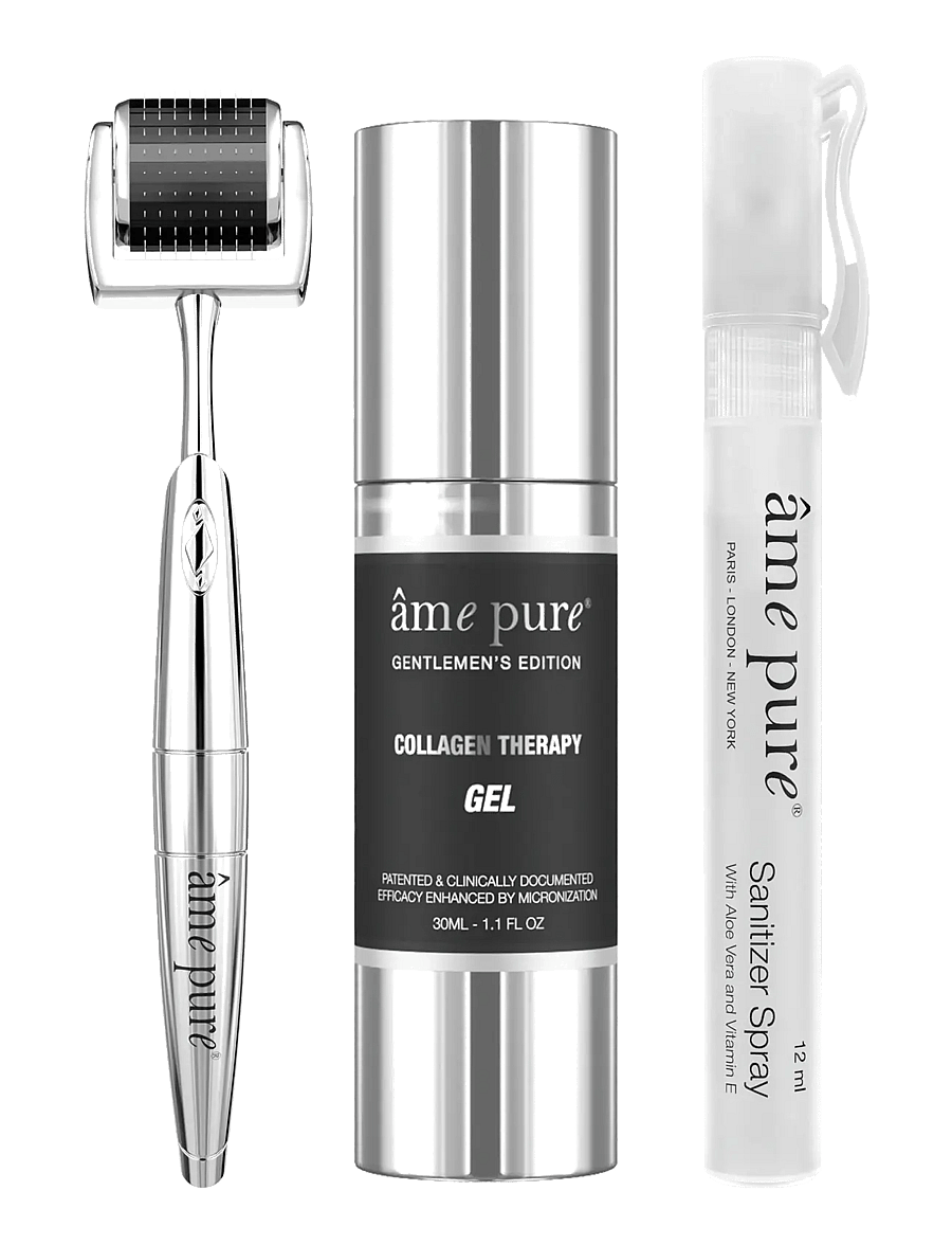 âme pure - CIT Face GENTLEMEN KIT - Microneedling Derma Roller Set - giftset - silver-black - 1