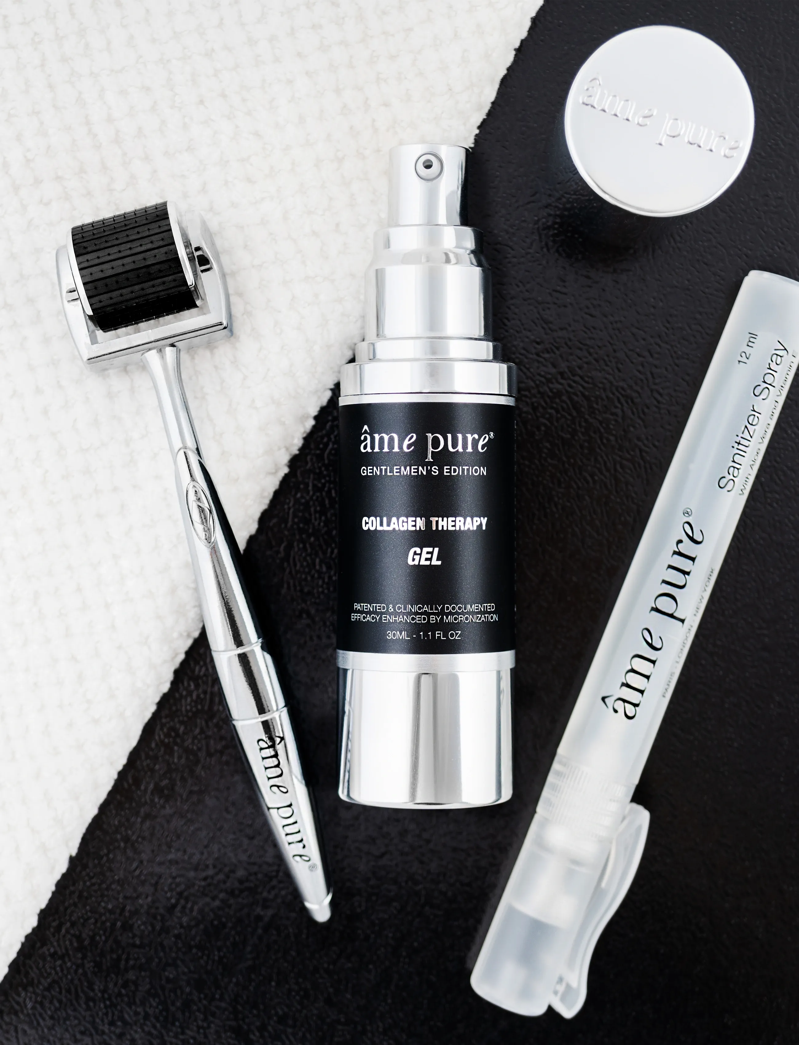 âme pure - CIT Face GENTLEMEN KIT - Microneedling Derma Roller Set - silver-black - 4