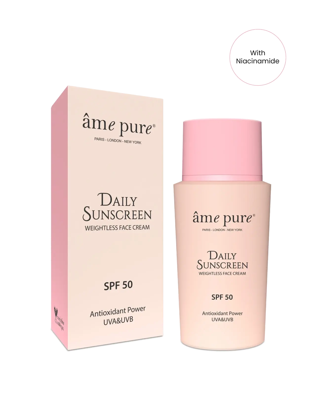 âme pure - Daily Sunscreen SPF 50 - UVA UVB Anti-Aging Face Cream - til ansigtet - white - 2