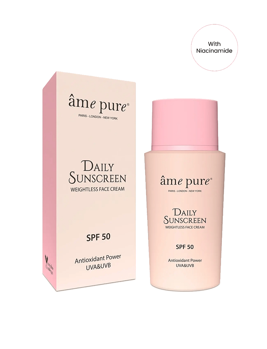 âme pure - Daily Sunscreen SPF 50 - UVA UVB Anti-Aging Face Cream - til ansigtet - white - 2