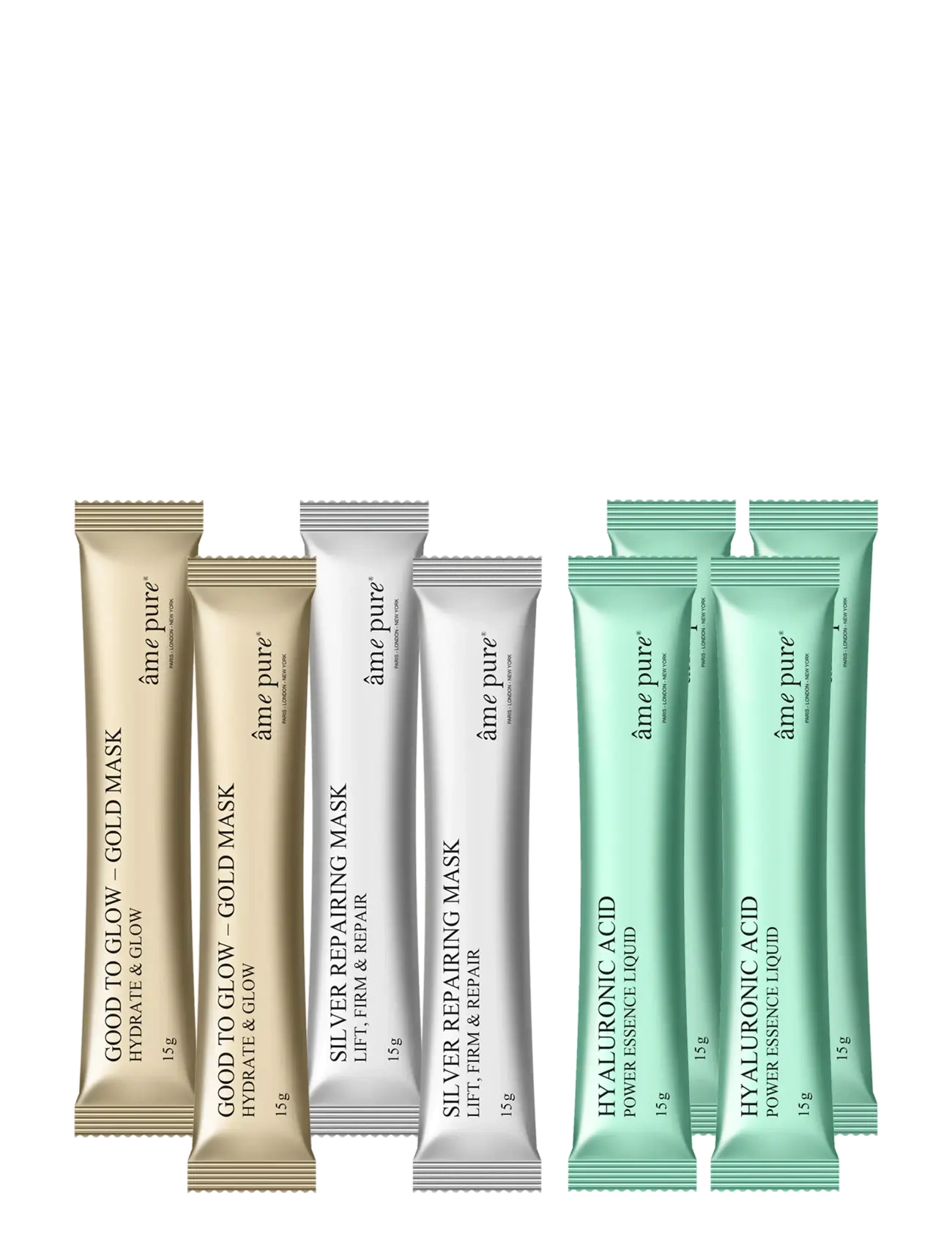 âme pure Jelly Glow Rubber Mask Mix 4 Pcs Peel-Off Face Mask Set, Anti-age Ansigtsmaske, Nude, Str: 4 PCS