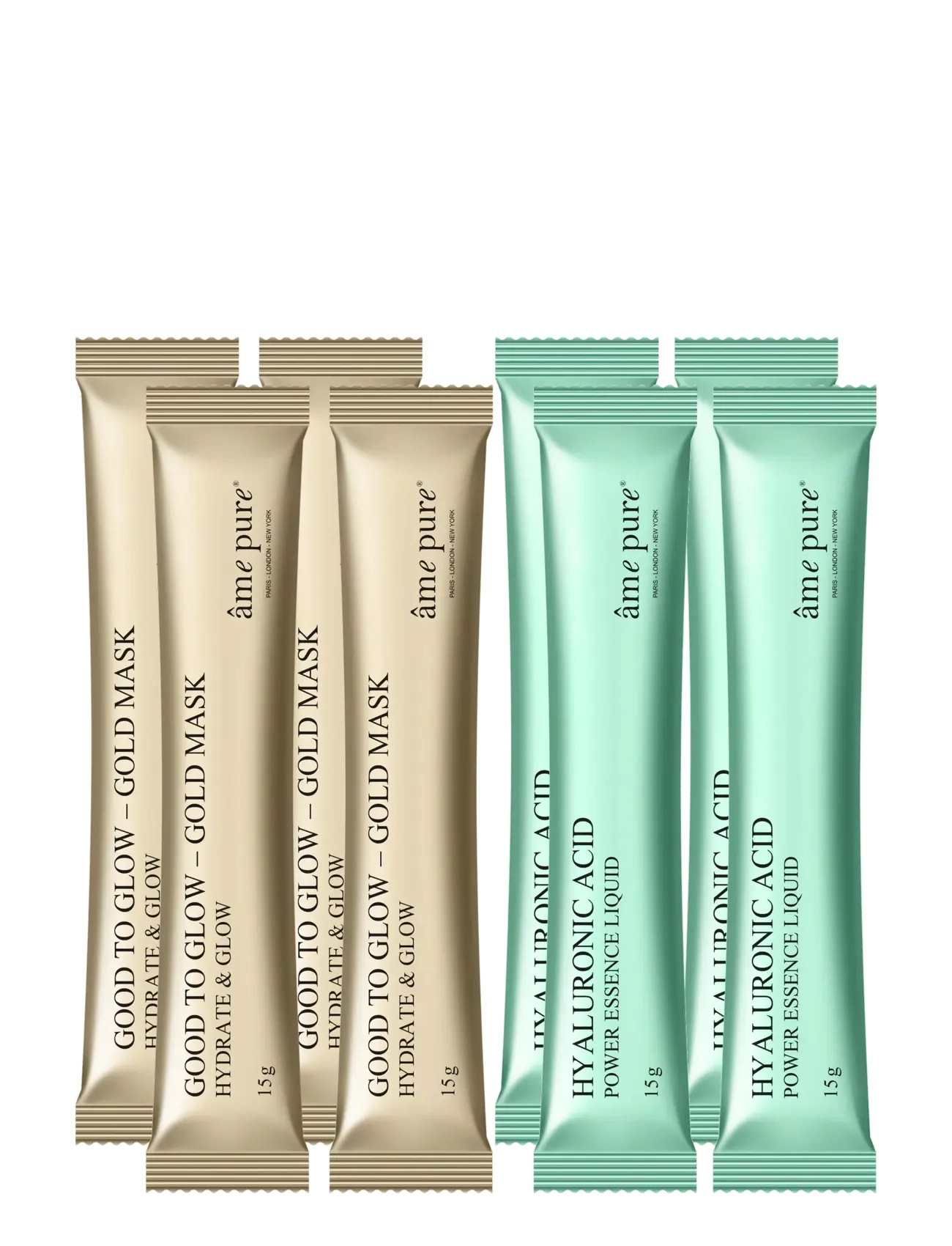 âme pure Jelly Glow Rubber Mask Gold 4 Pcs Peel-Off Face Mask Set, Peelingmaske, Guld, Str: 4 PCS