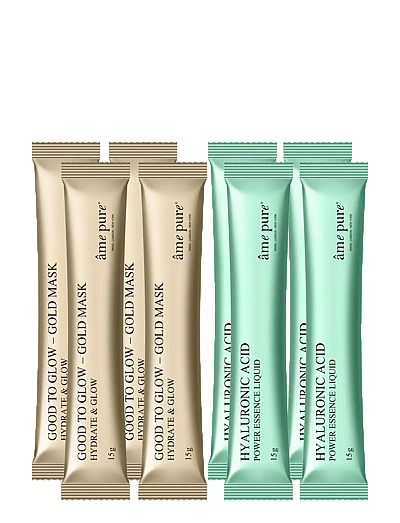 Jelly Glow Rubber Mask Gold 4 Pcs - Peel-Off Face Mask Set - Peeling Masker