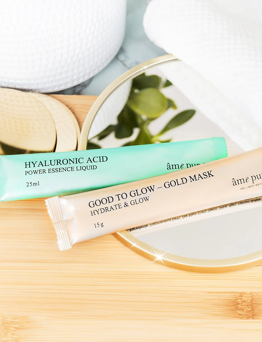 âme pure - Jelly Glow Rubber Mask Gold 4 pcs - Peel-Off Face Mask Set - giftset - gold - 2