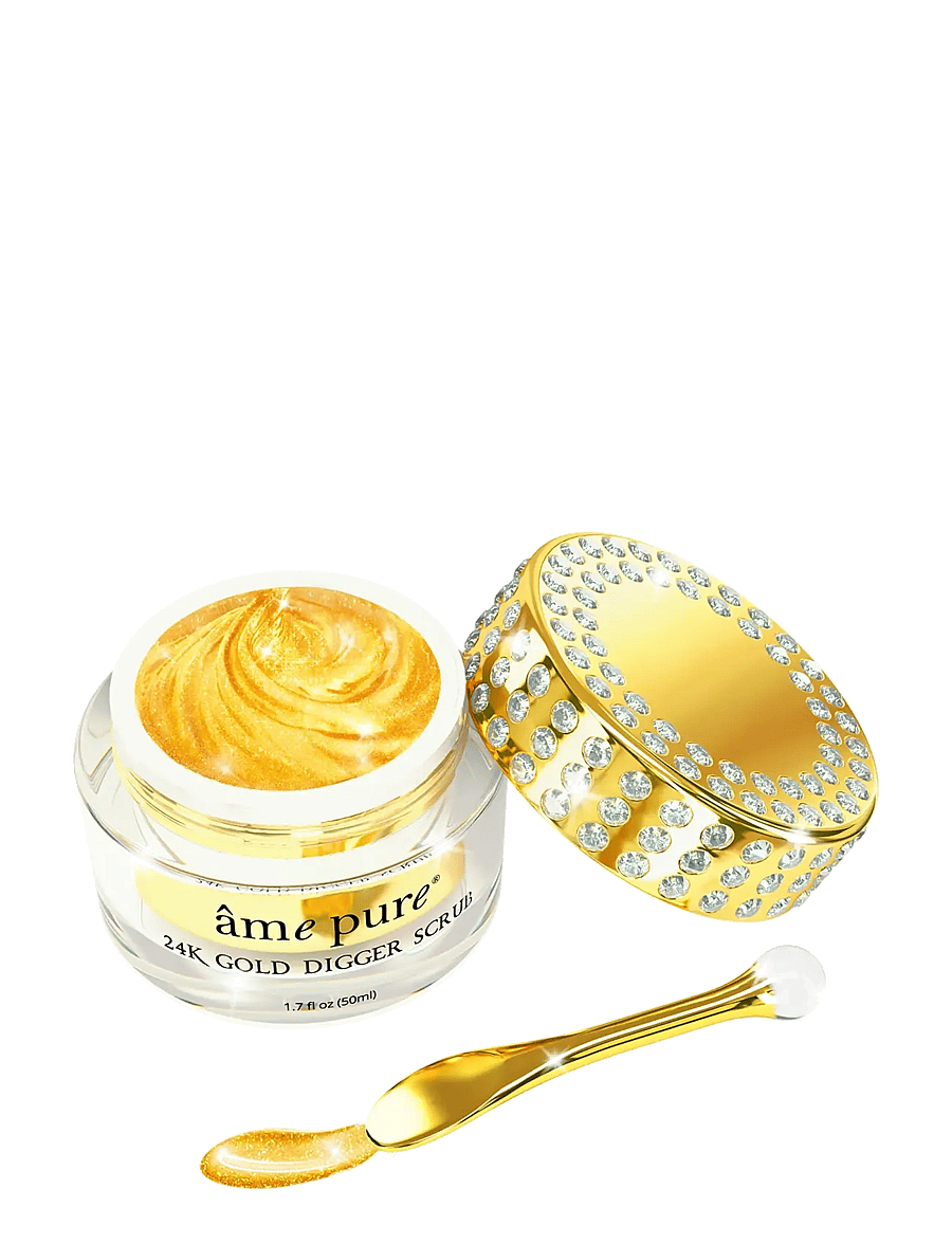 âme pure - 24K Gold Digger Scrub - Gold Face Exfoliator with Vitamin E - koorivad maskid - gold - 2