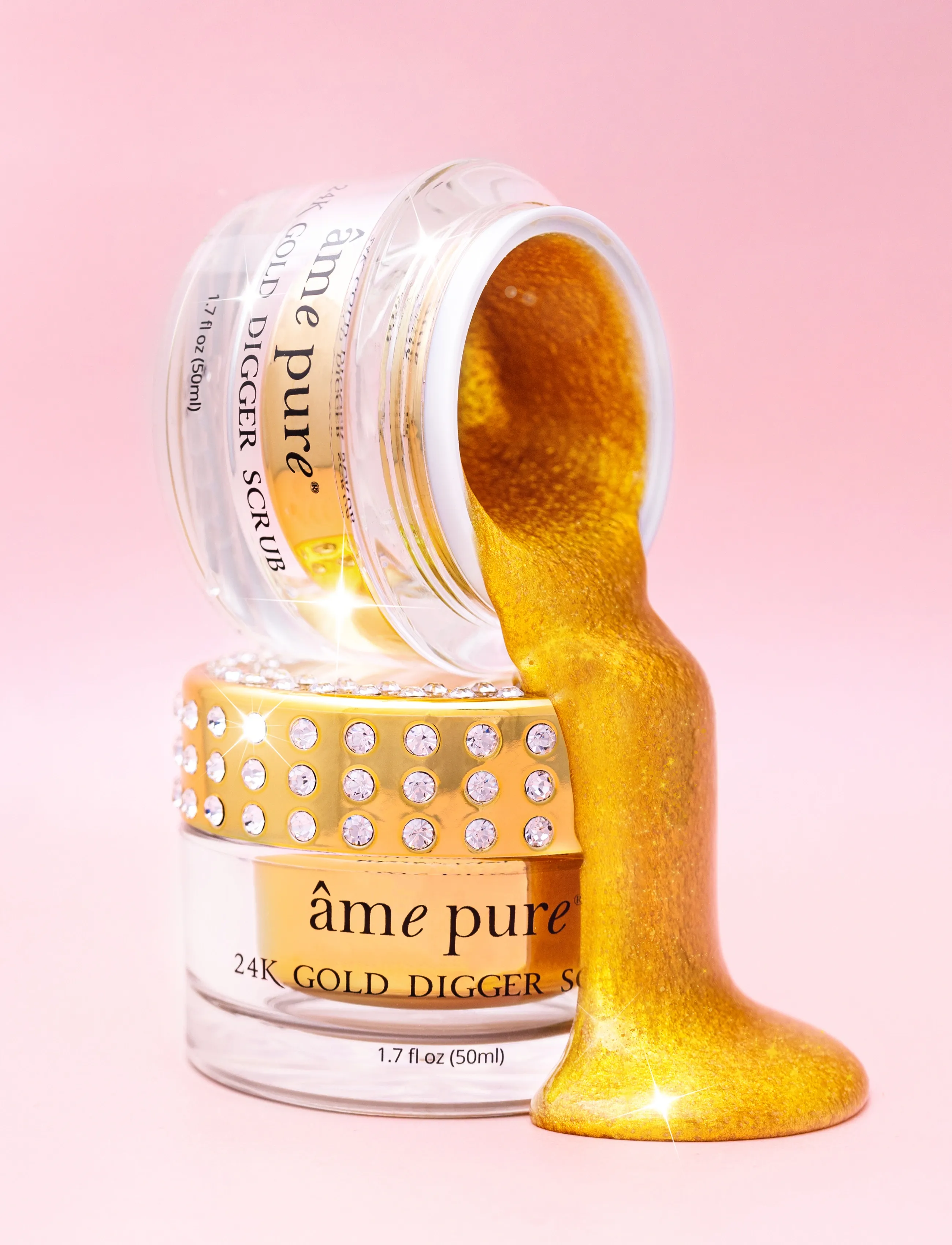 âme pure 24K Gold Digger Scrub - Gold Face Exfoliator With Vitamin E, 50 ml, Gold, Ansigtsmasker > Peeling Maske, Dame