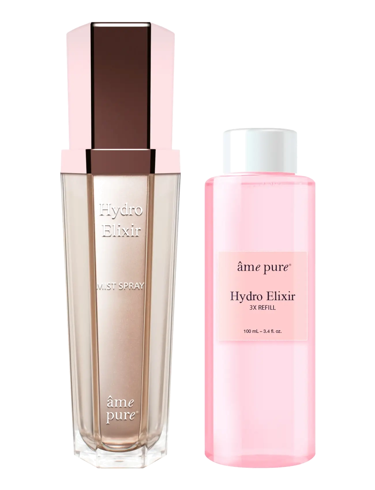 âme pure Hydro Elixir Face Mist Hyaluronic Acid Hydrating Spray, Hydrating Toner, Pink, Str: 100 ML