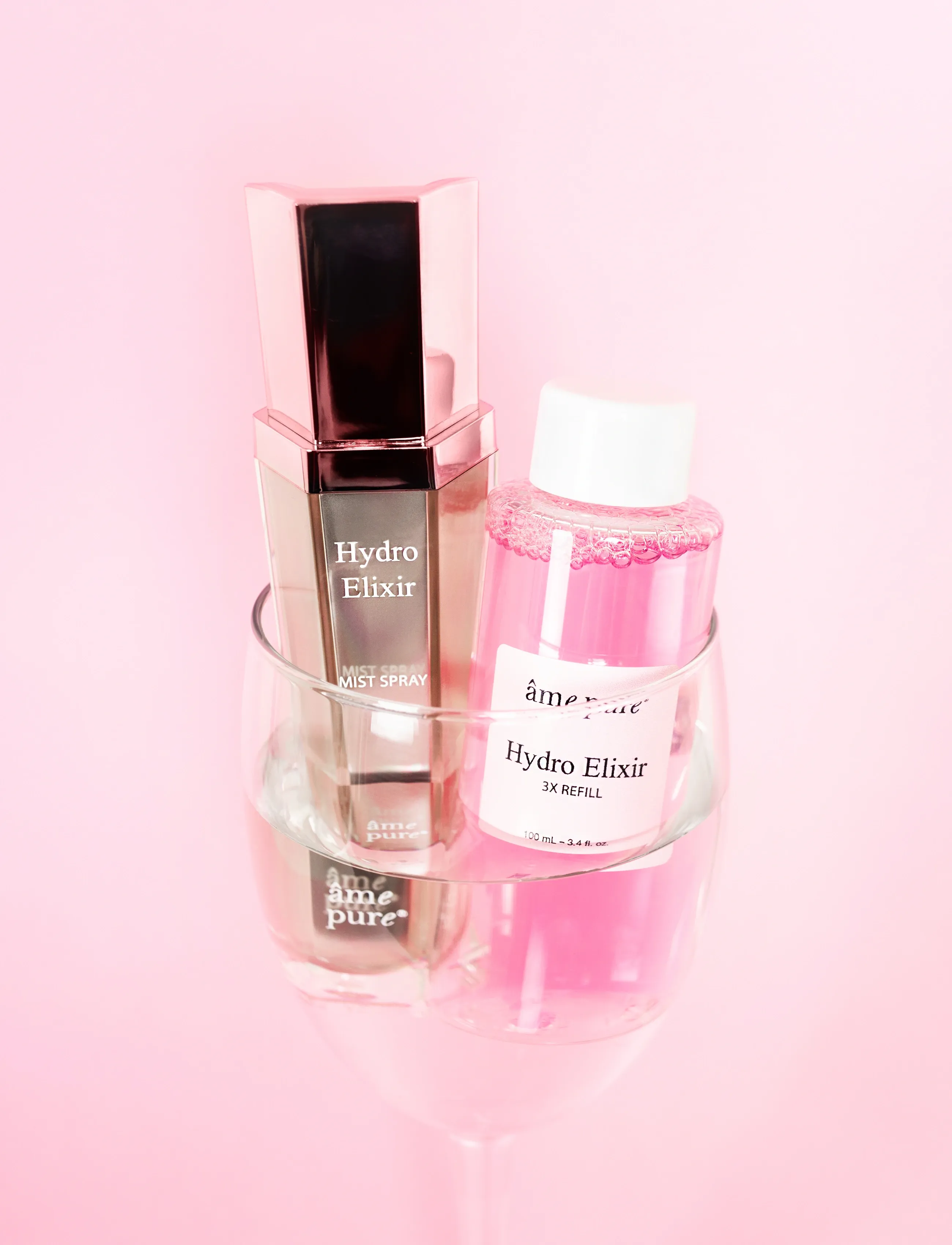 âme pure - Hydro Elixir Face Mist - Hyaluronic Acid Hydrating Spray - til hende - pink - 4