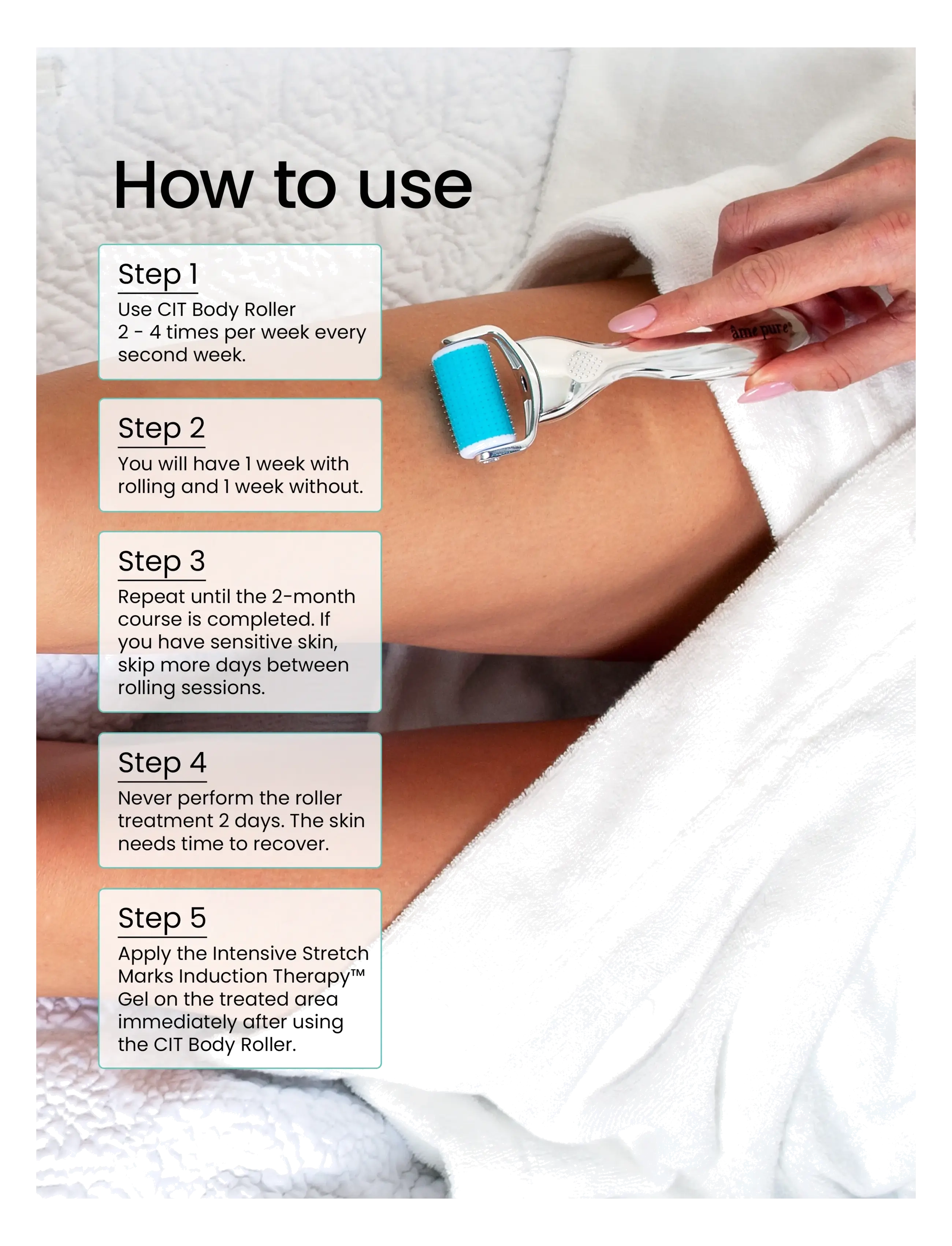 âme pure - Body Basic | Stretch Marks - Derma Roller Kit for Body - silver-blue - 5