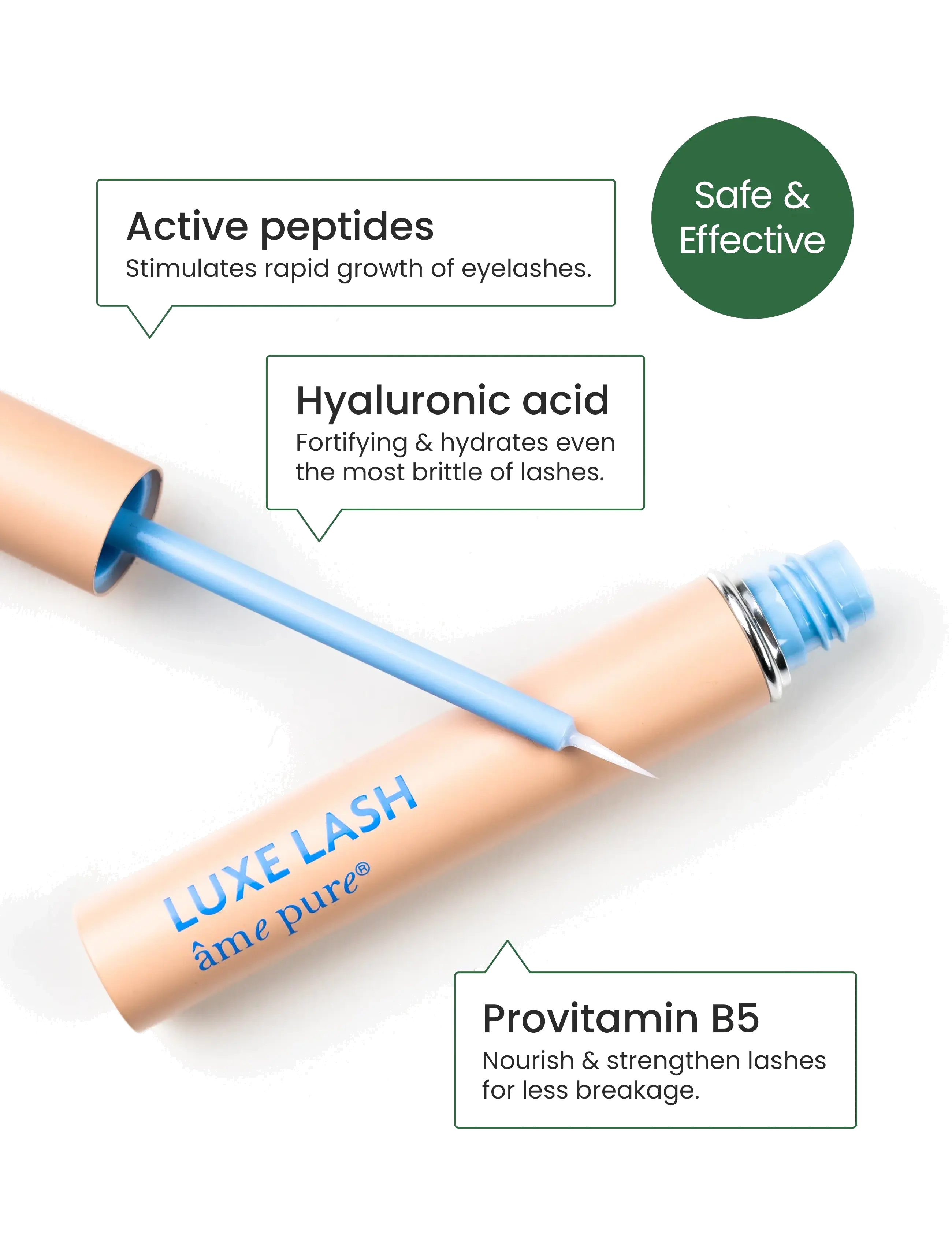 âme pure - Luxe Lash - Eyelash Growth Serum for Longer & Fuller Lashes - Øjenserum - clear - 2