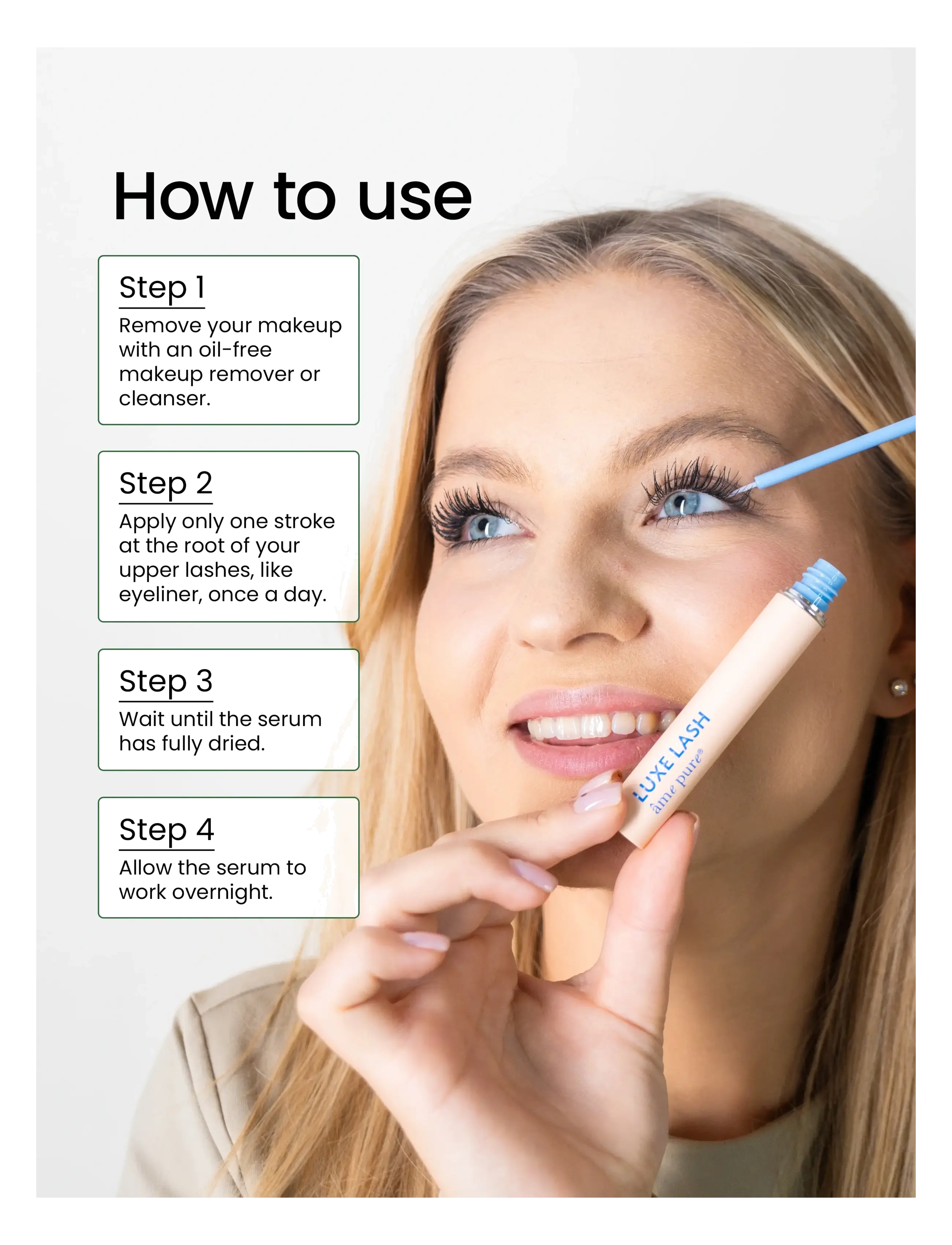 âme pure - Luxe Lash - Eyelash Growth Serum for Longer & Fuller Lashes - Øjenserum - clear - 3